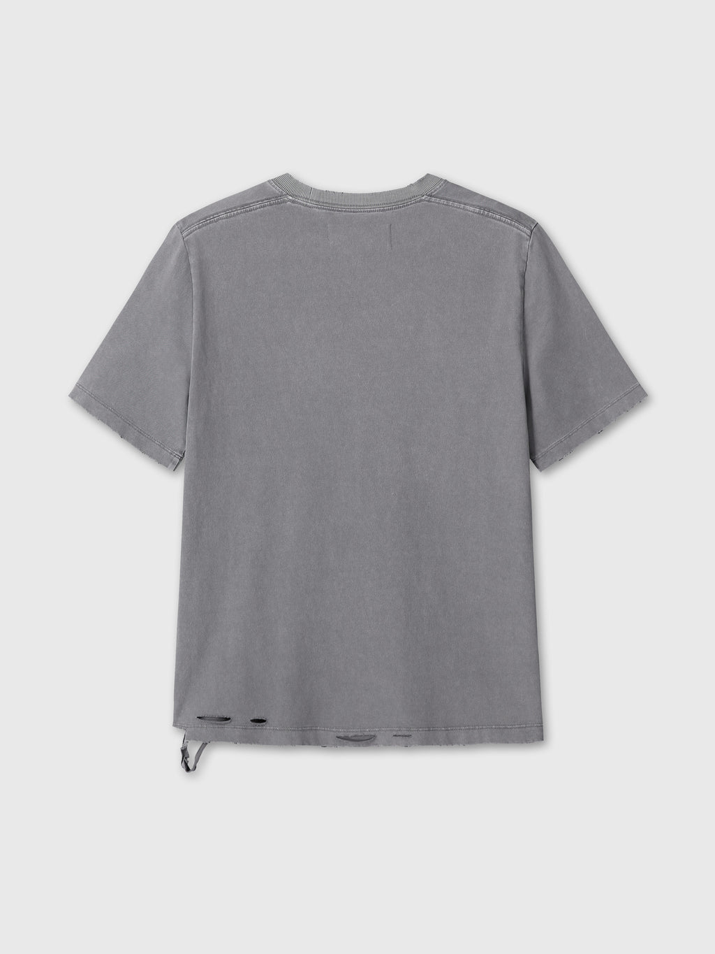 (W) GARMENT DYED VINTAGE COTTON T-SHIRT_ FADED GREY