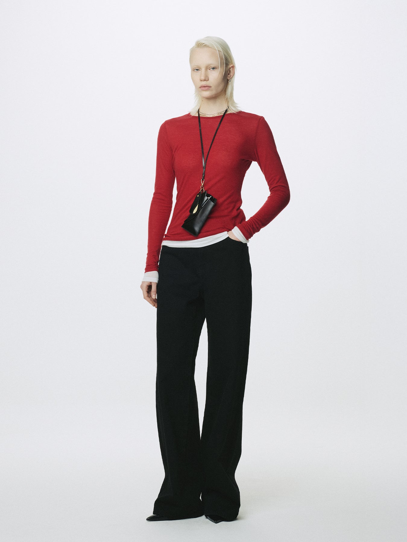 (W) WIDE-LEG BAGGY DENIM JEANS_ BLACK
