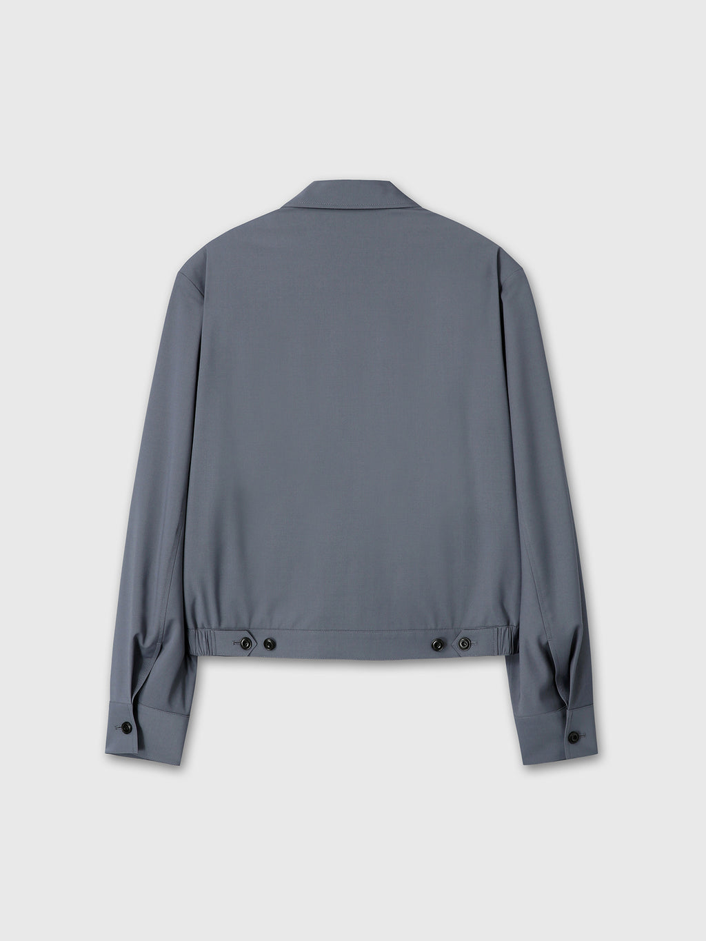 TROPICAL WOOL BLOUSON JACKET_ SLATE GREY