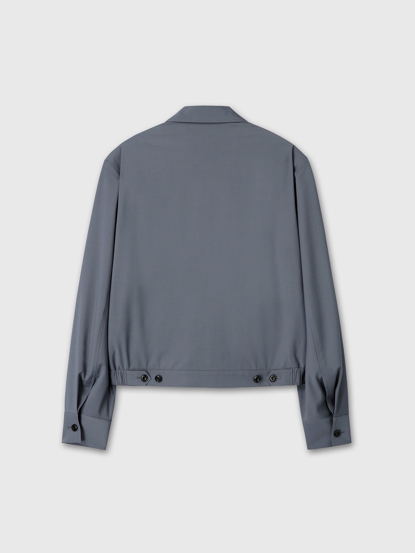 TROPICAL WOOL BLOUSON JACKET_ SLATE GREY