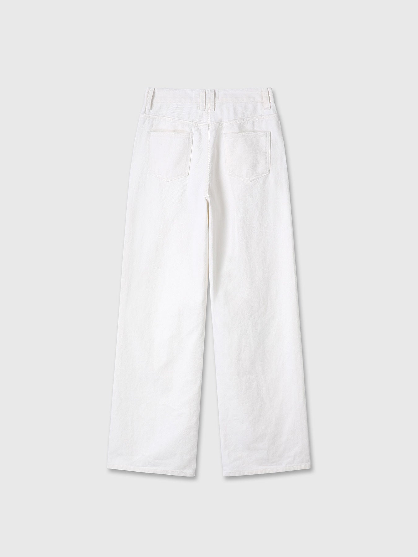 (W) WIDE-LEG BAGGY DENIM JEANS_ OFF WHITE