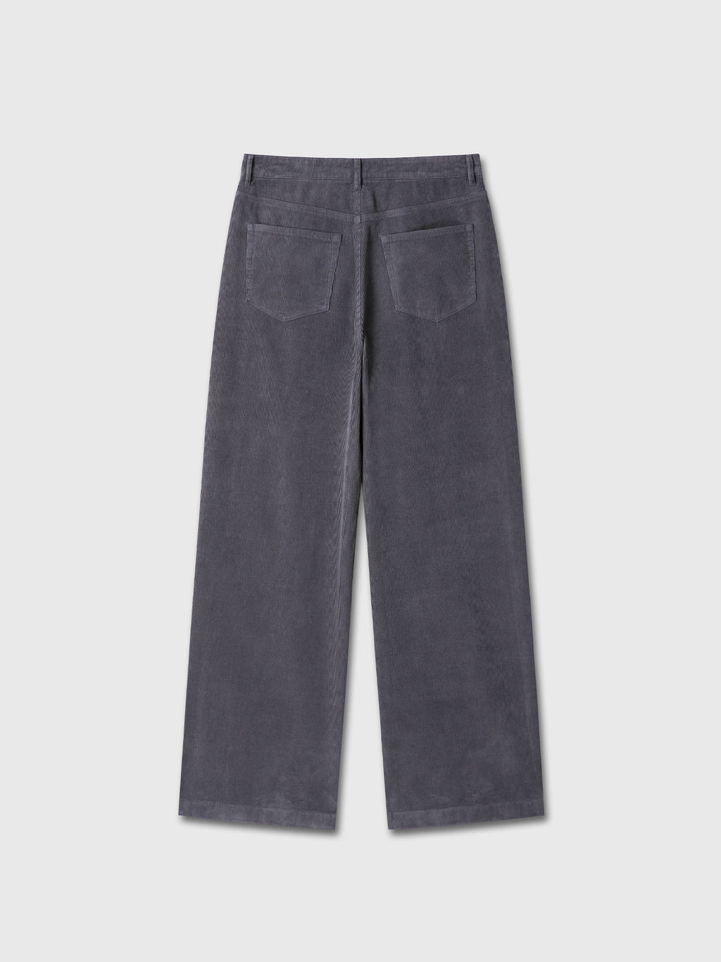 WASHED CORDUROY WIDE-LEG PANTS_ PURPLE NAVY