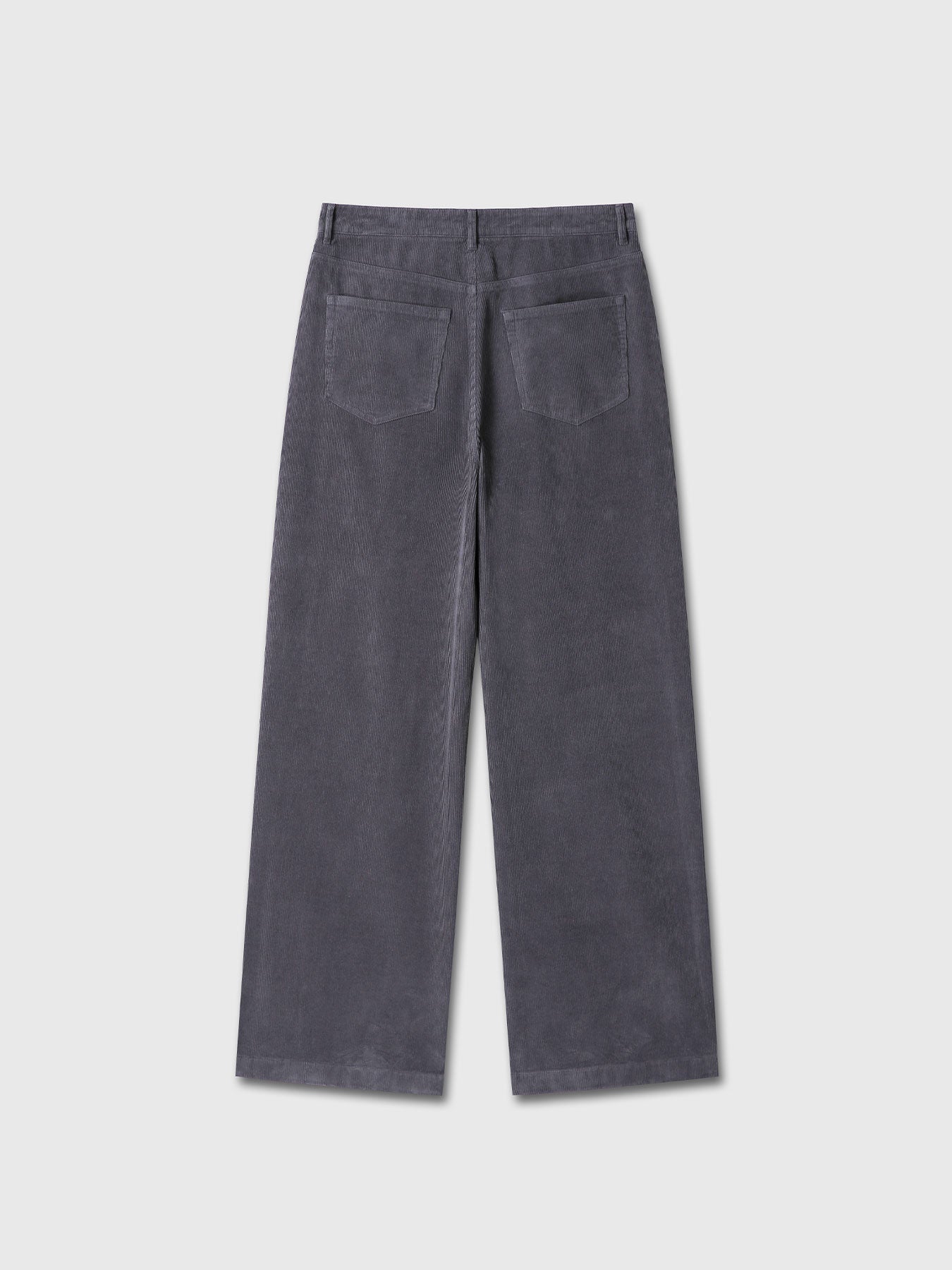 WASHED CORDUROY WIDE-LEG PANTS_ PURPLE NAVY