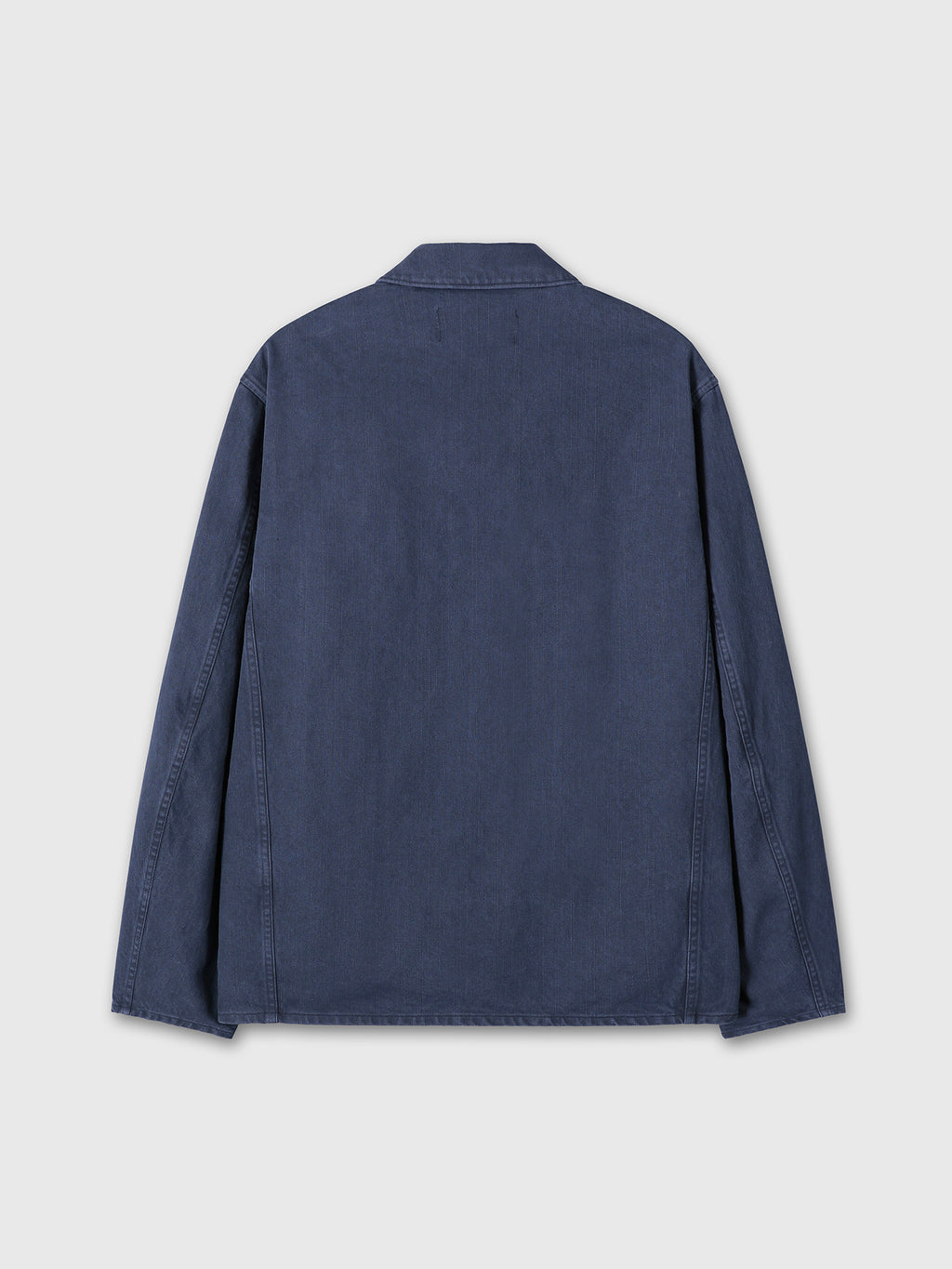 GARMENT WASHED COTTON TWILL UTILITY JACKET_ PURPLE BLUE