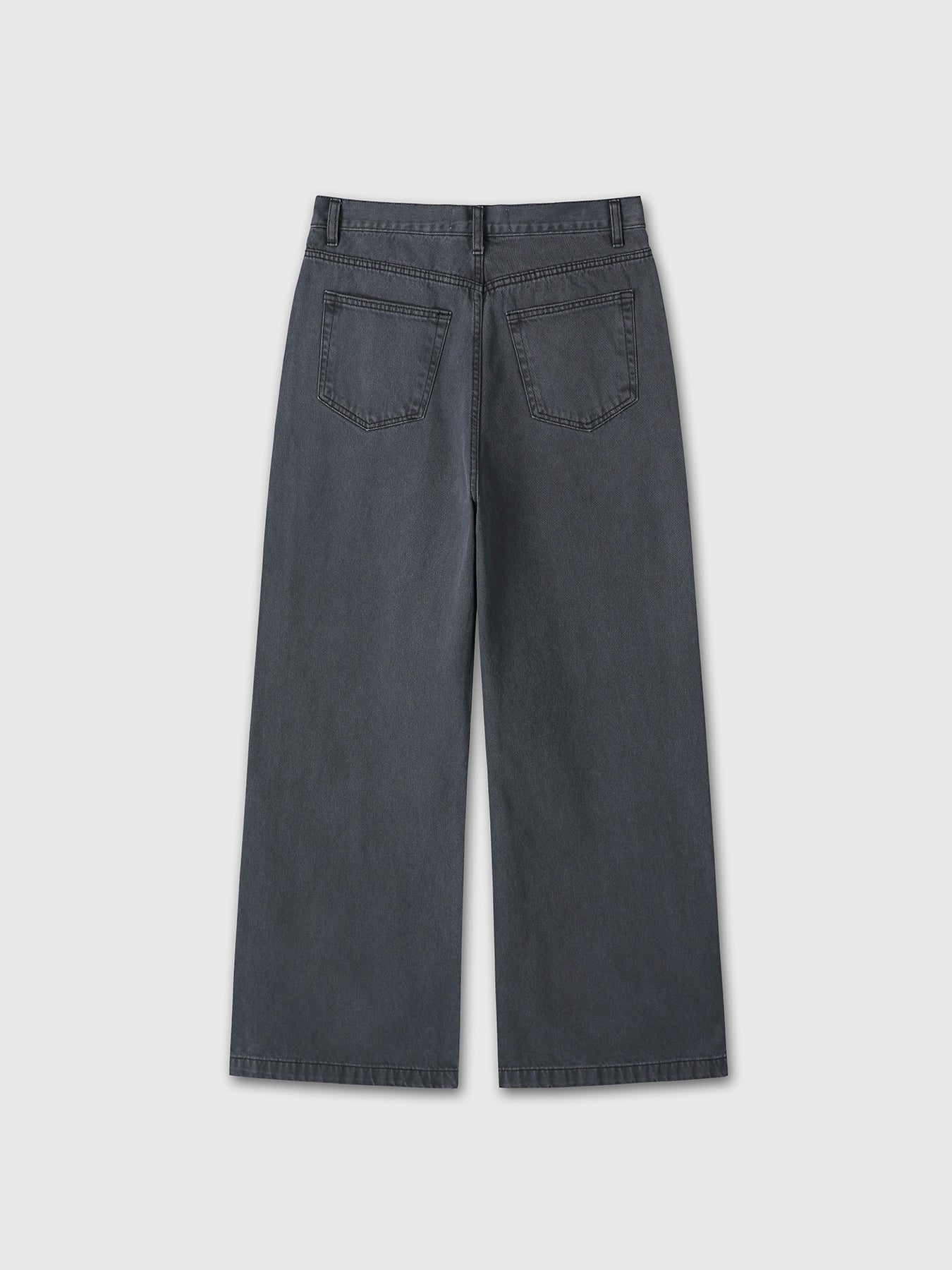 WIDE-LEG DENIM JEANS_ FADED CARBON