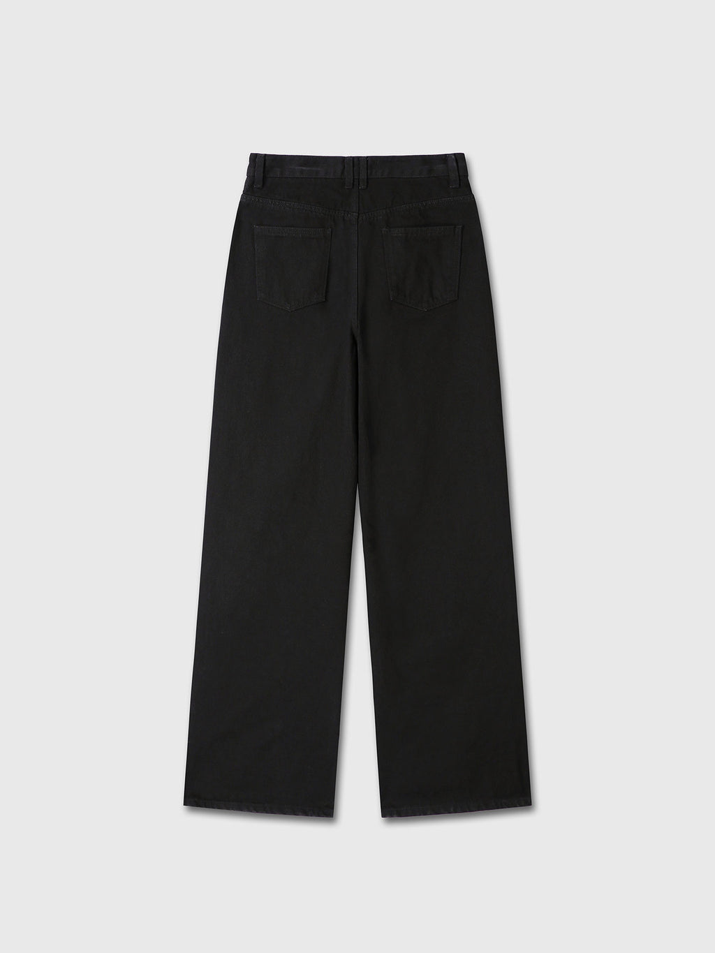 (W) WIDE-LEG BAGGY DENIM JEANS_ BLACK