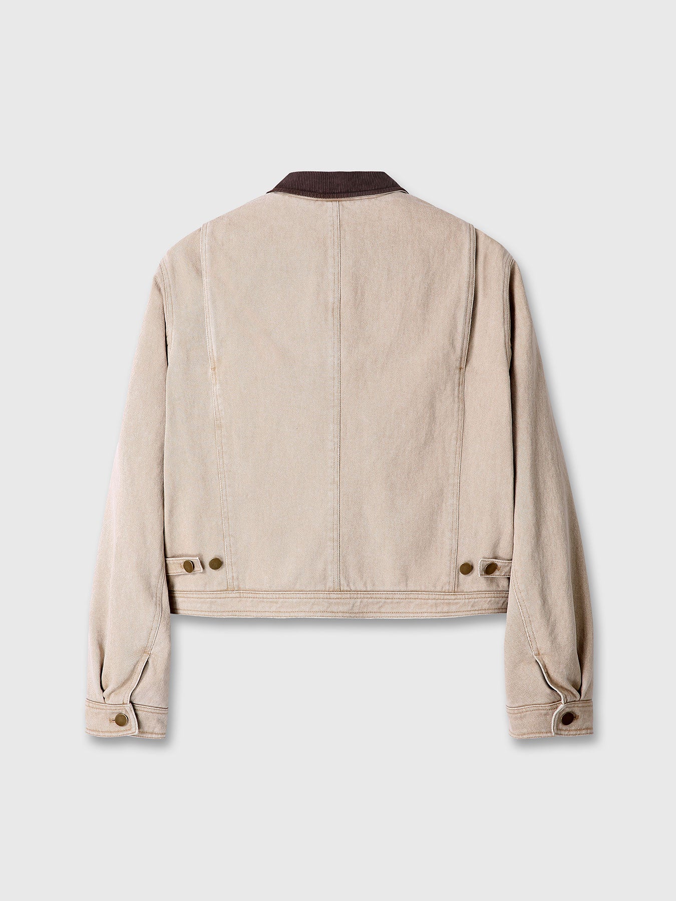 (W) CROPPED WORK JACKET_ WASHED BEIGE