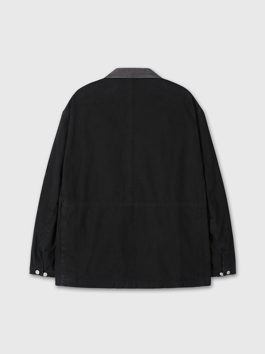 GARMENT WASHED BARN JACKET_ FADED BLACK