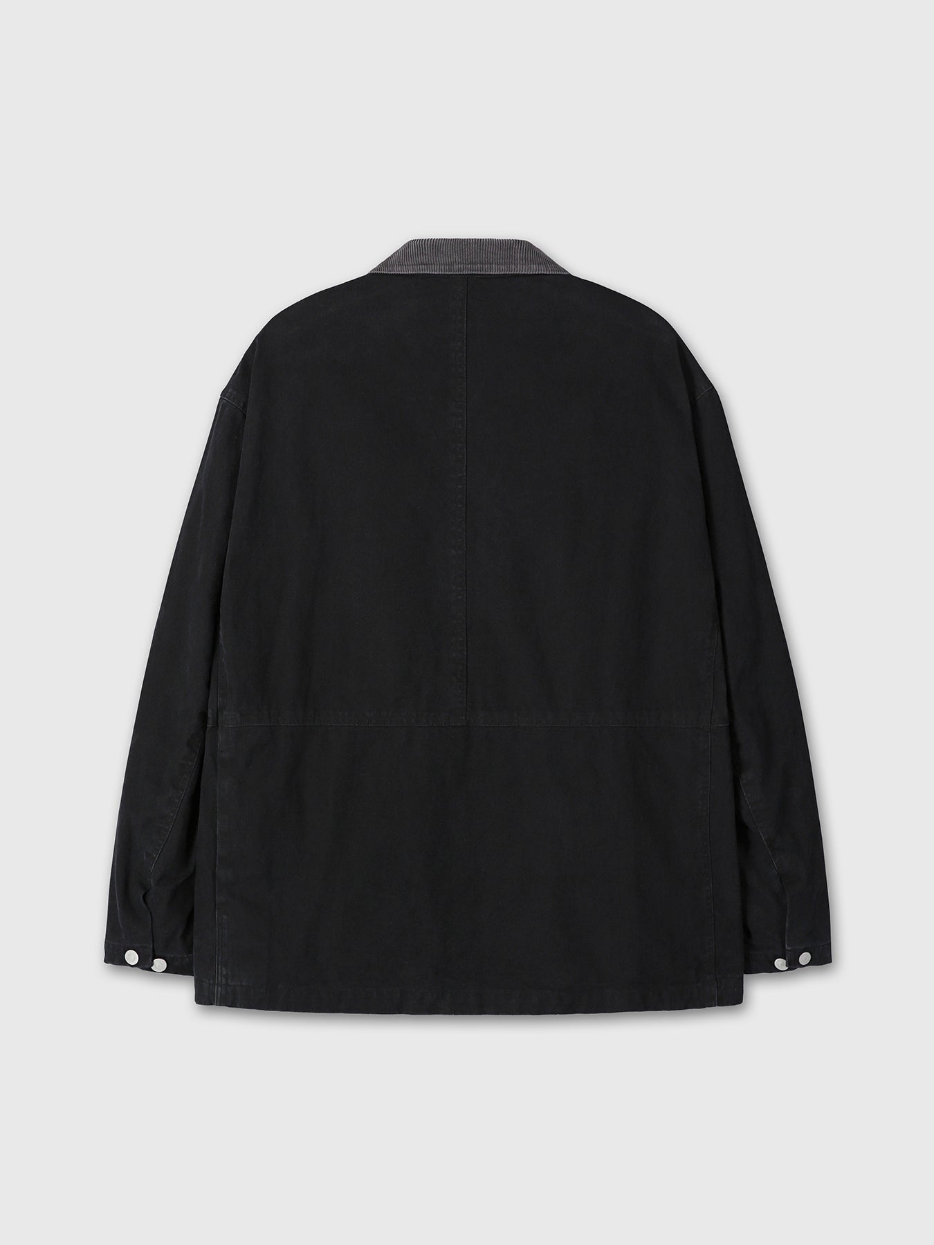 GARMENT WASHED BARN JACKET_ FADED BLACK
