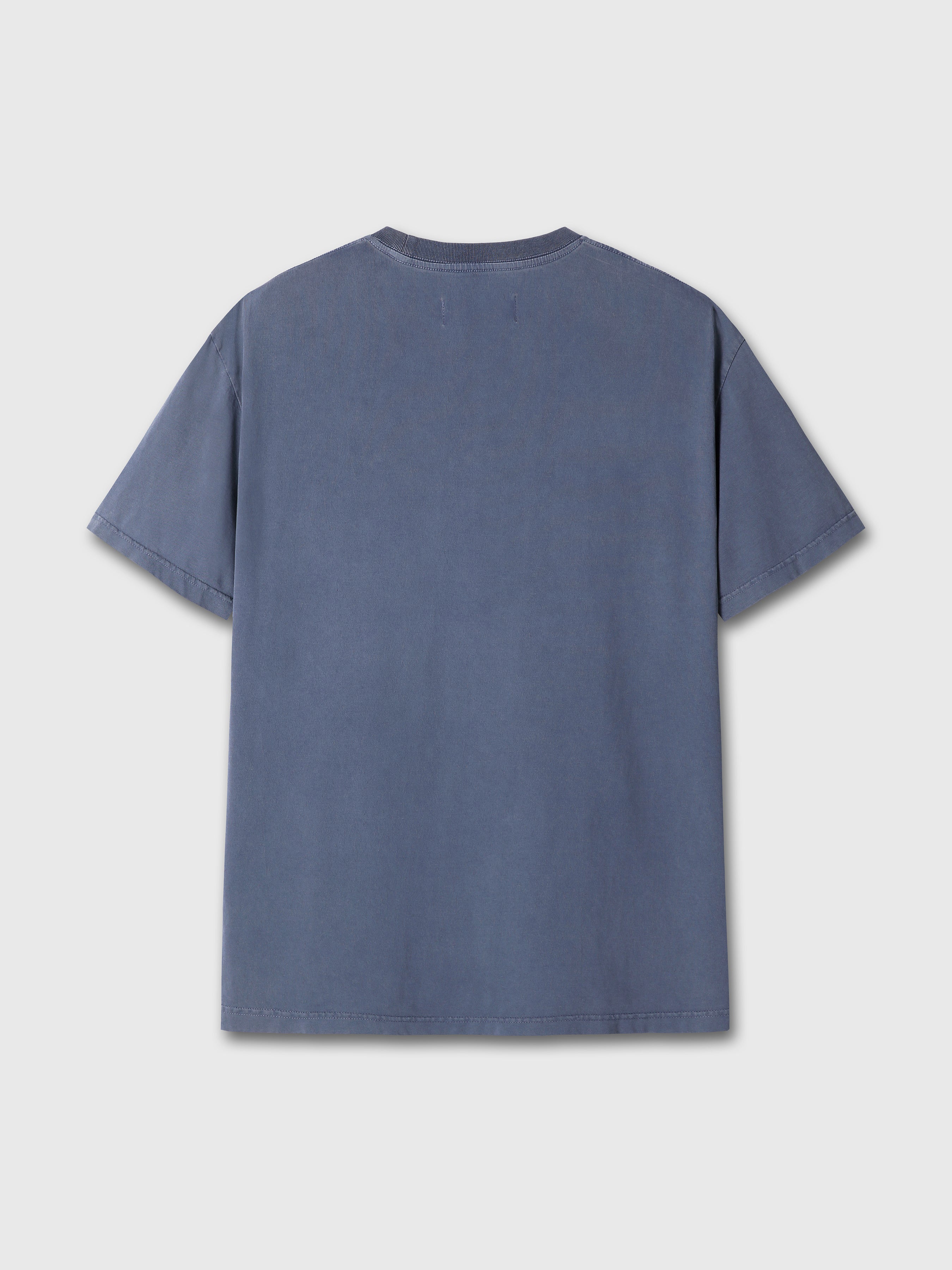 GARMENT DYED PROFILED T-SHIRT_ FADED PURPLE BLUE