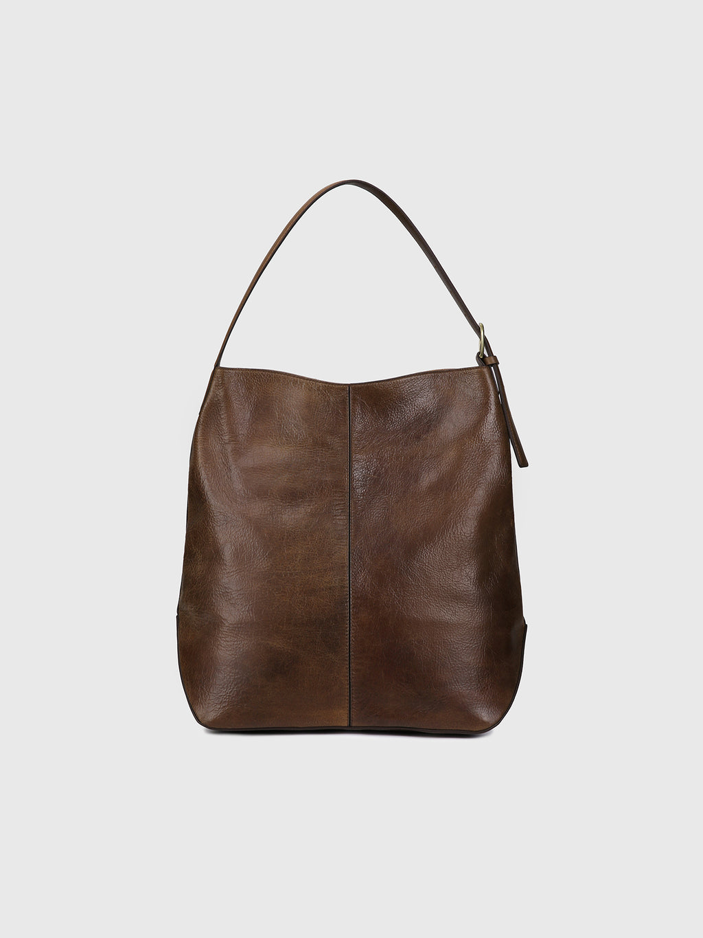 OIL PULL UP LEATHER TOTE BAG_ ANTIQUE BROWN