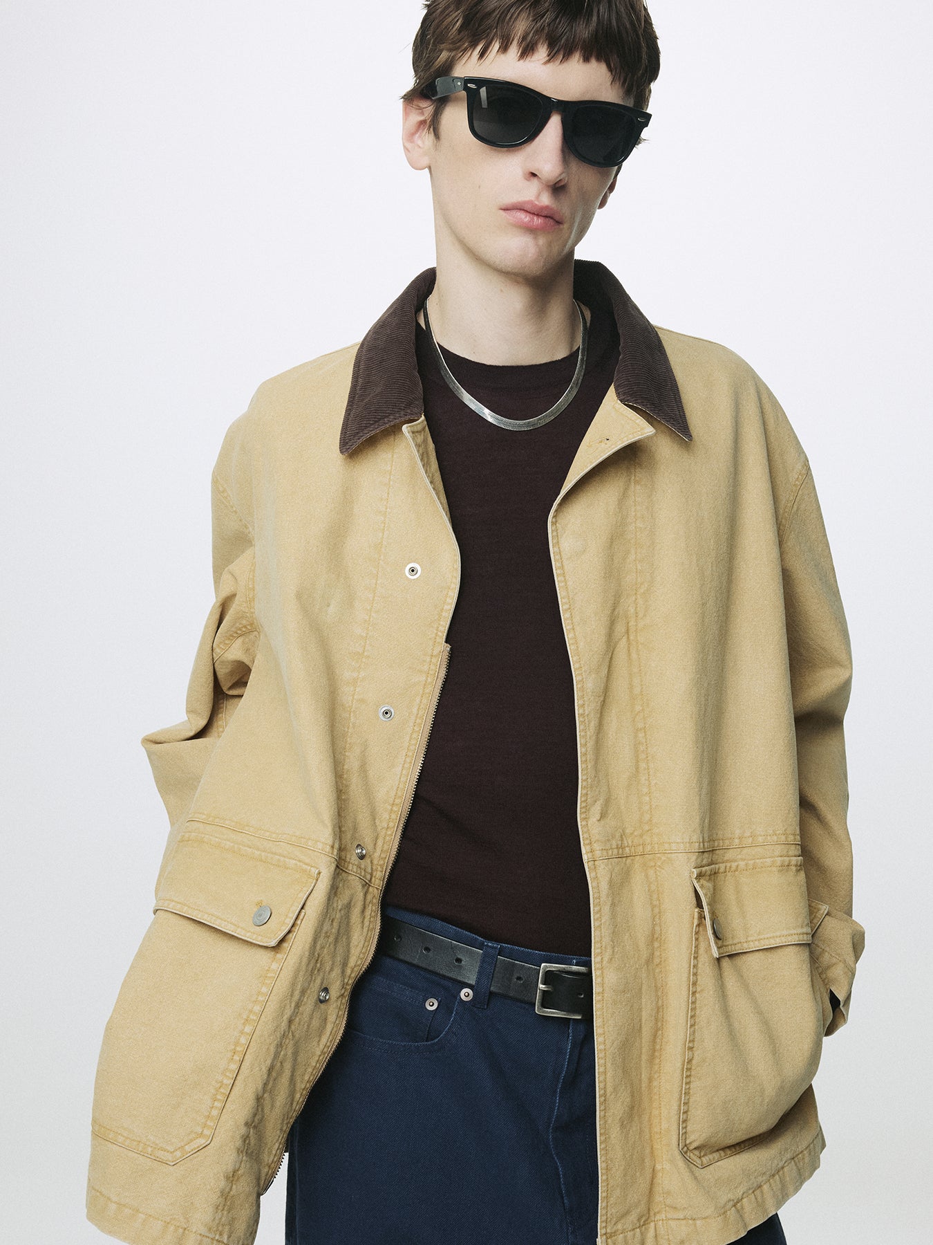 GARMENT WASHED BARN JACKET_ FADED BEIGE