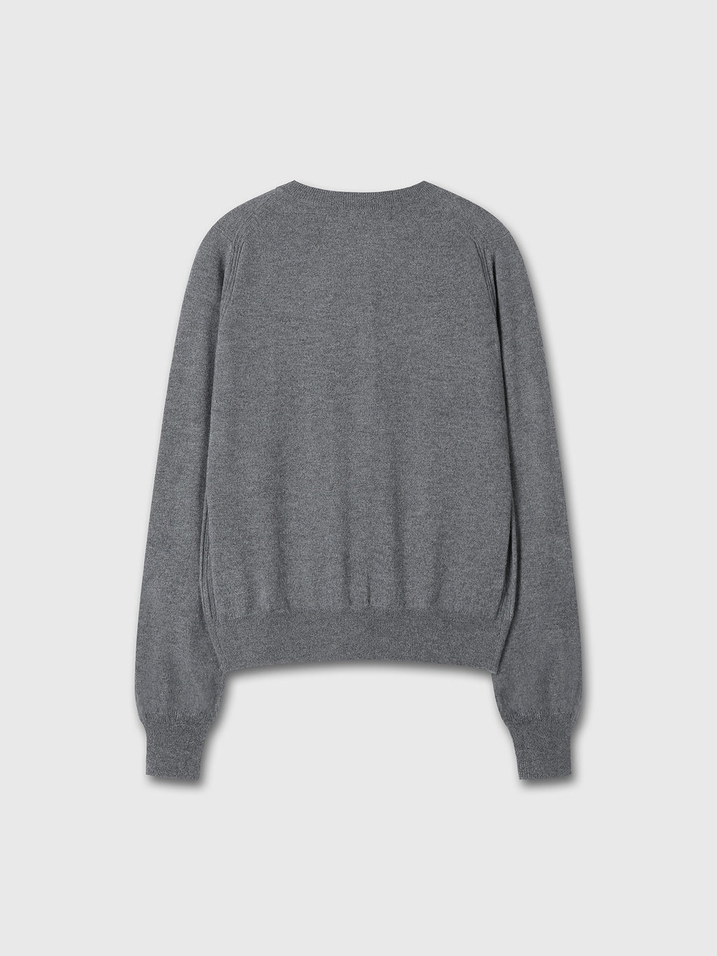 (W) SUPER FINE MERINO WOOL CARDIGAN_ GREY