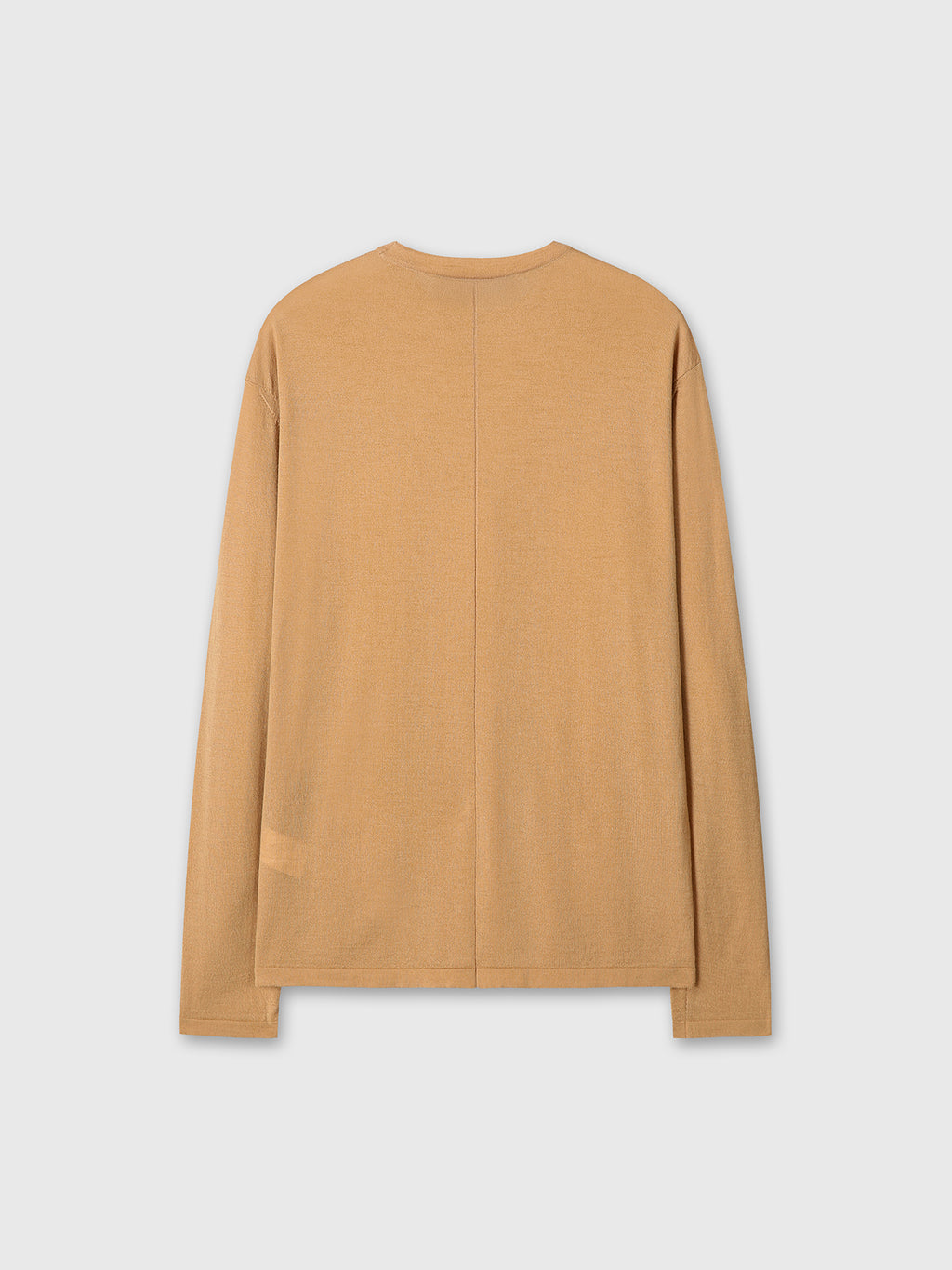 FEATHER-WEIGHT WOOL LONGSLEEVE KNIT_ CUSTARD BEIGE