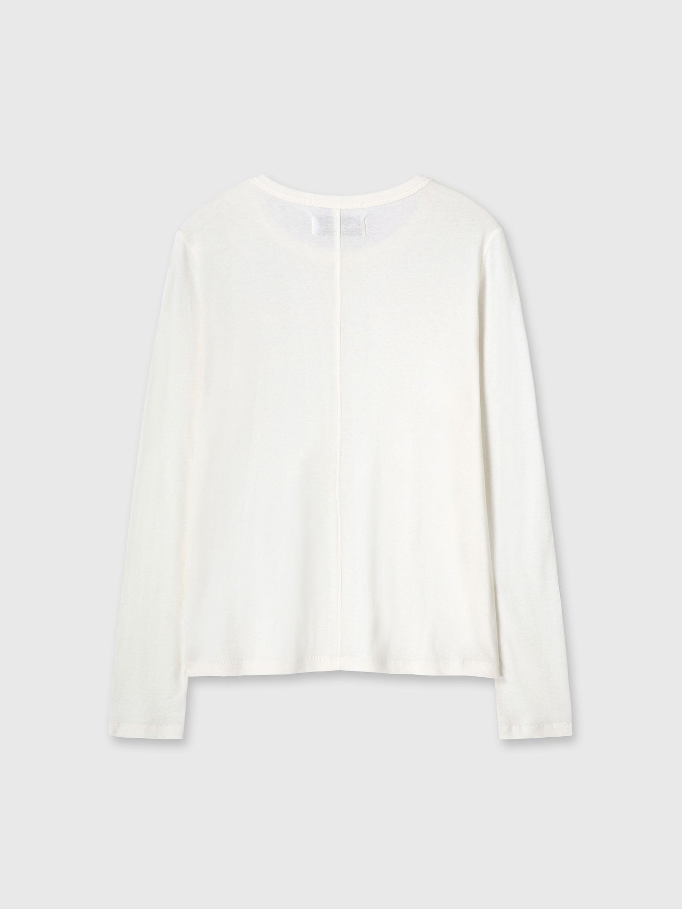 (W) COTTON CASHMERE ESSENTIAL TOP_ IVORY