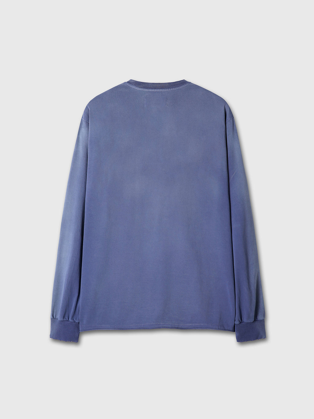 GARMENT DYED LONG SLEEVE CREW_ FADED PURPLE BLUE