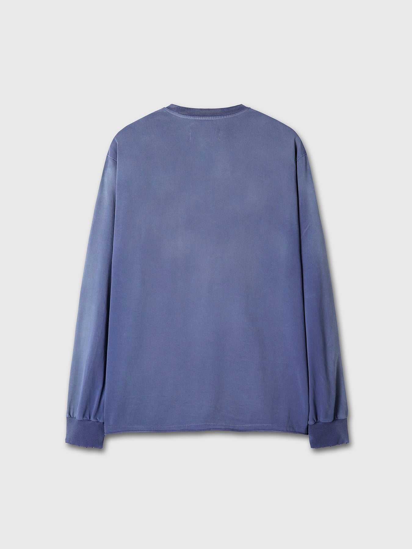 GARMENT DYED LONG SLEEVE CREW_ FADED PURPLE BLUE