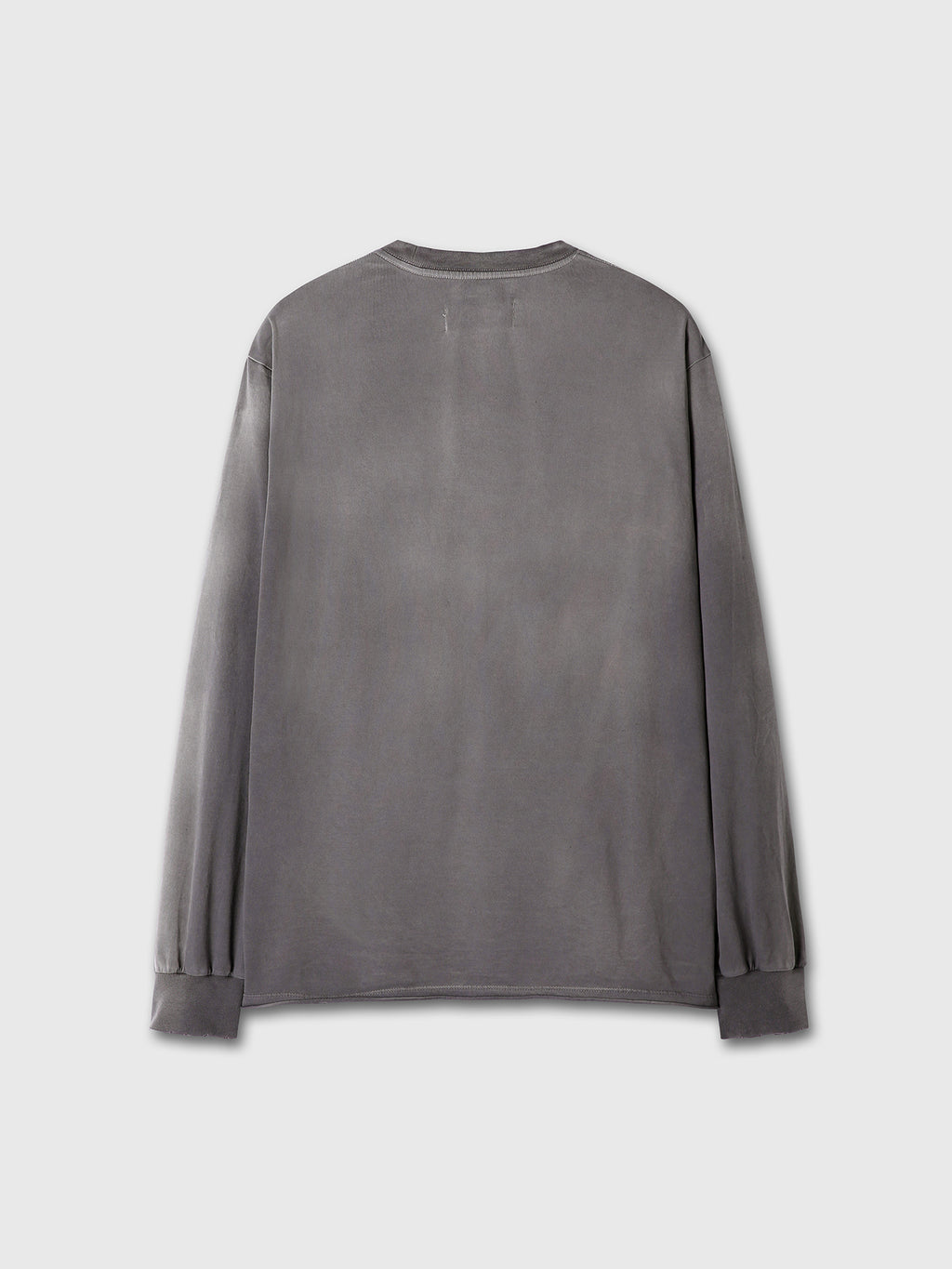 GARMENT DYED LONG SLEEVE CREW_ SMOKE GREY