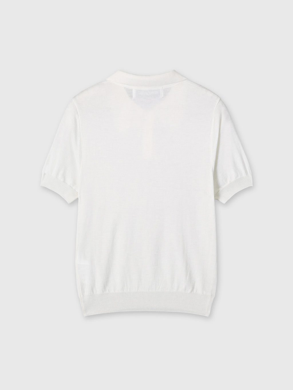 (W) SILK COTTON POLO SHIRT_ OFF WHITE