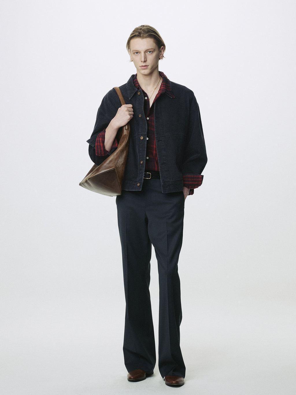 RELAXED DENIM BLOUSON JACKET_ FADED BLACK