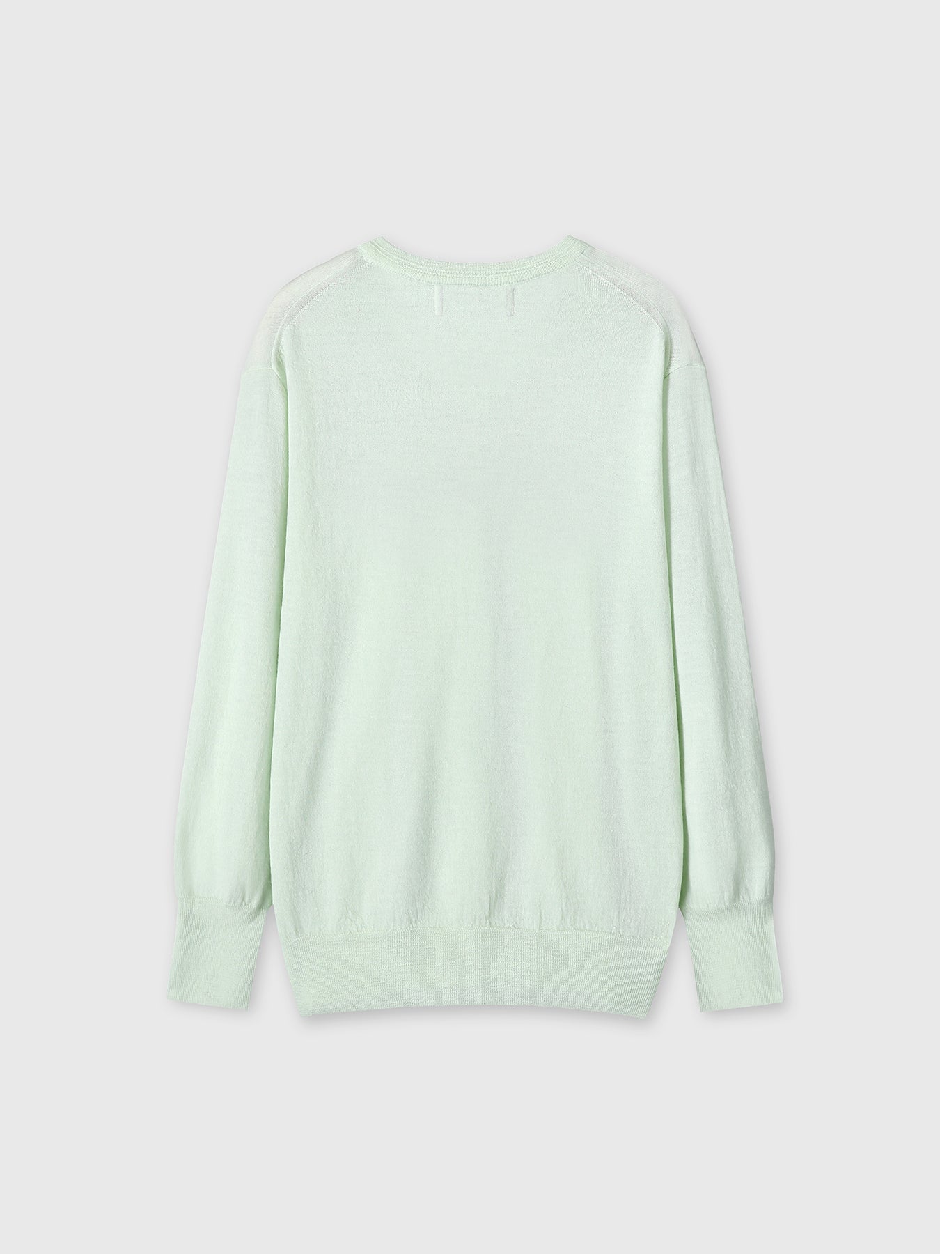 (W) AIRY CASHMERE V-NECK_ MINT