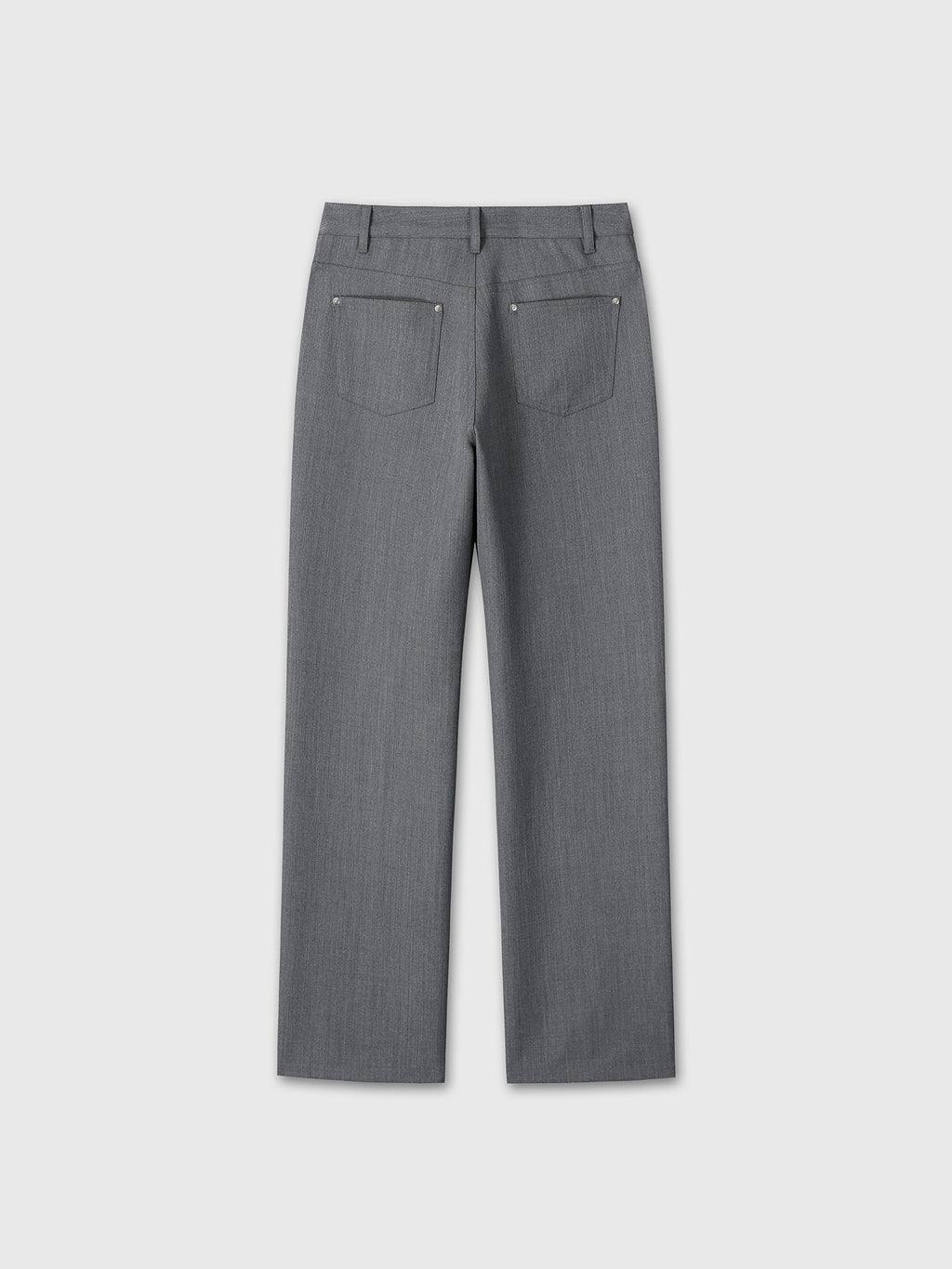 (W) WOOL 5 POCKET STRAIGHT PANTS_ LIGHT GREY