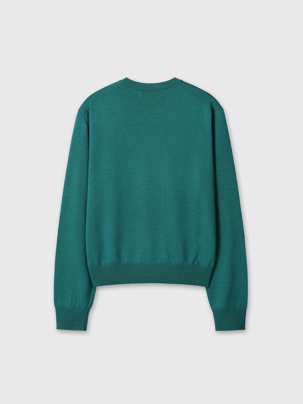 SPRING WOOL CREW NECK KNIT_ SEA GREEN