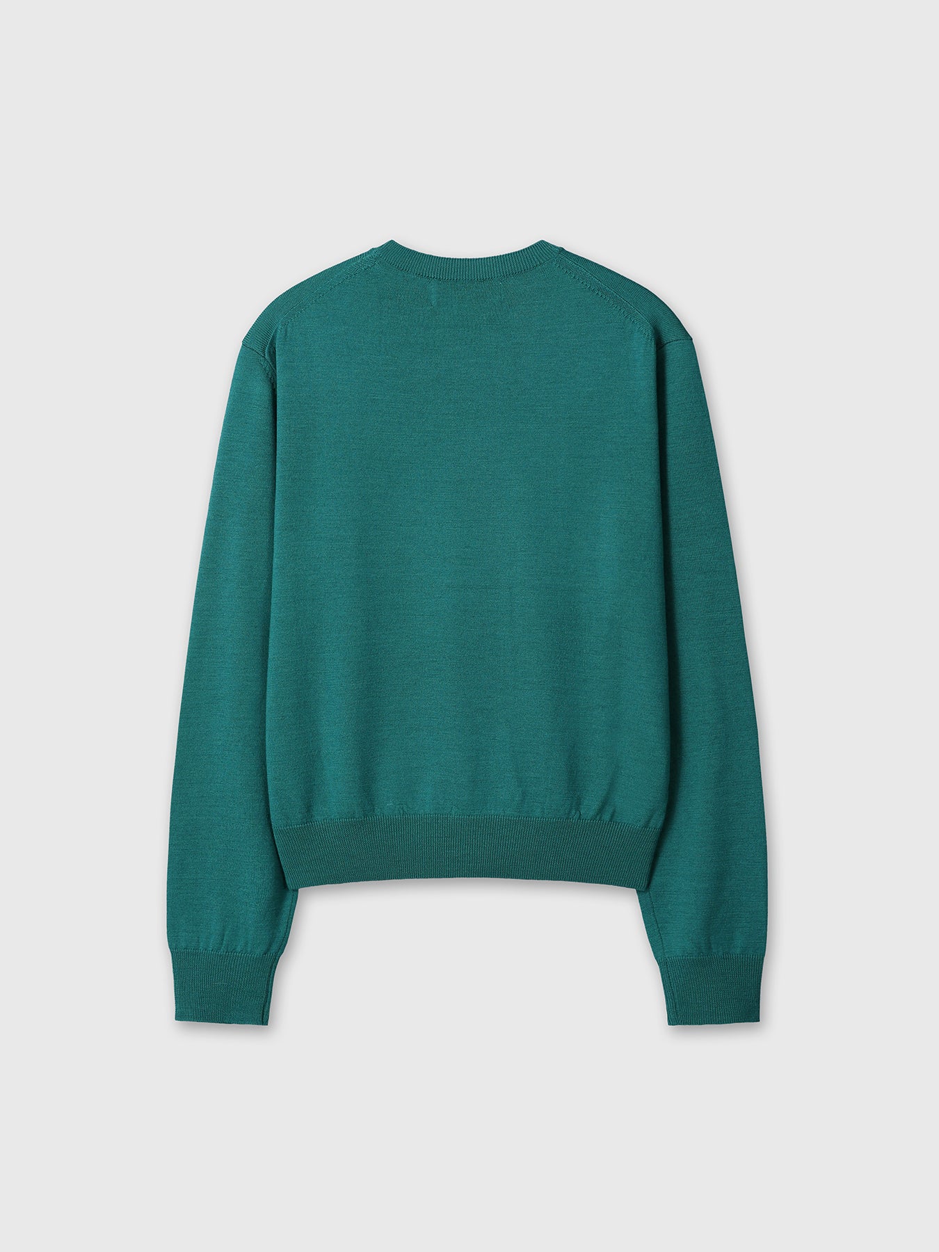 SPRING WOOL CREW NECK KNIT_ SEA GREEN
