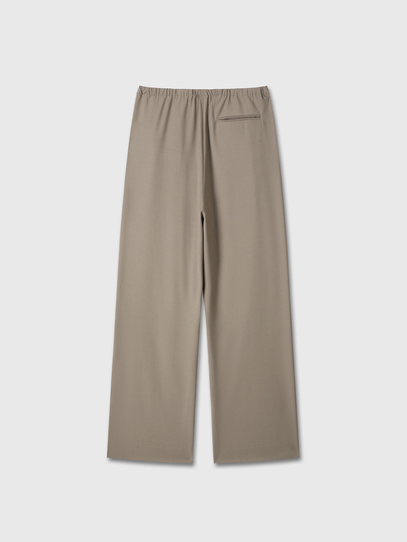 TROPICAL WOOL DRAWSTRING PANTS_ BEIGE