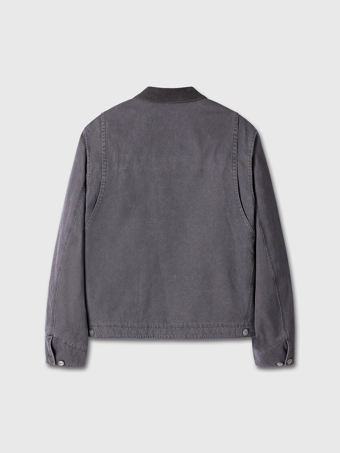 GARMENT WASHED ZIP WORK JACKET_ FADED INK
