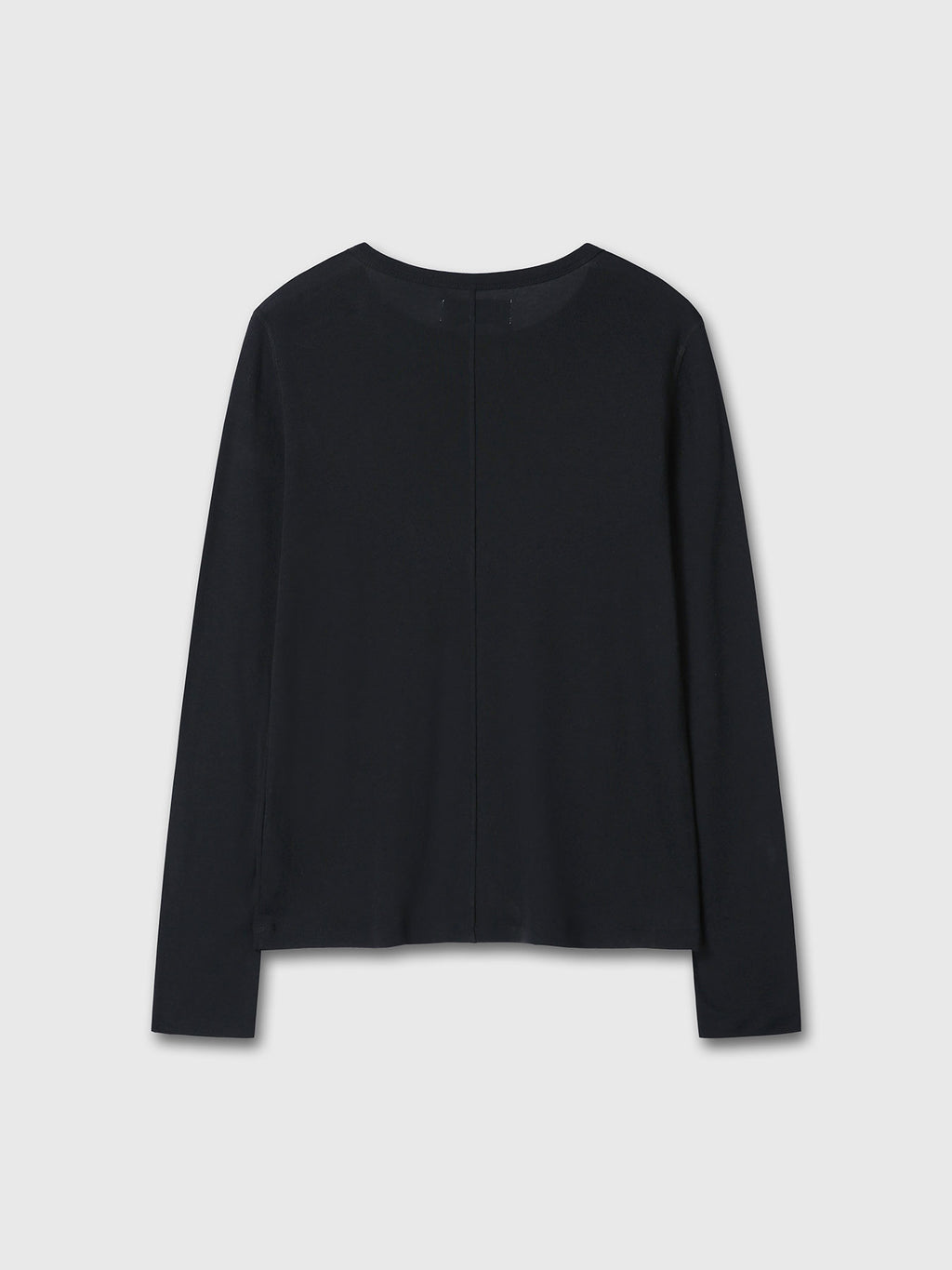 (W) COTTON CASHMERE ESSENTIAL TOP_ BLACK