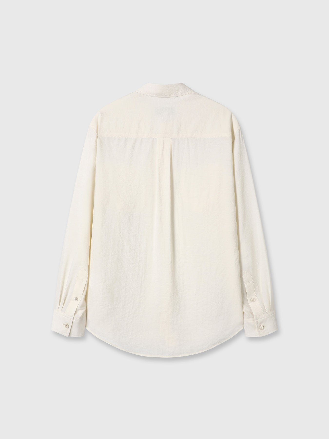 SILK CREPE SHIRT_ ECRU