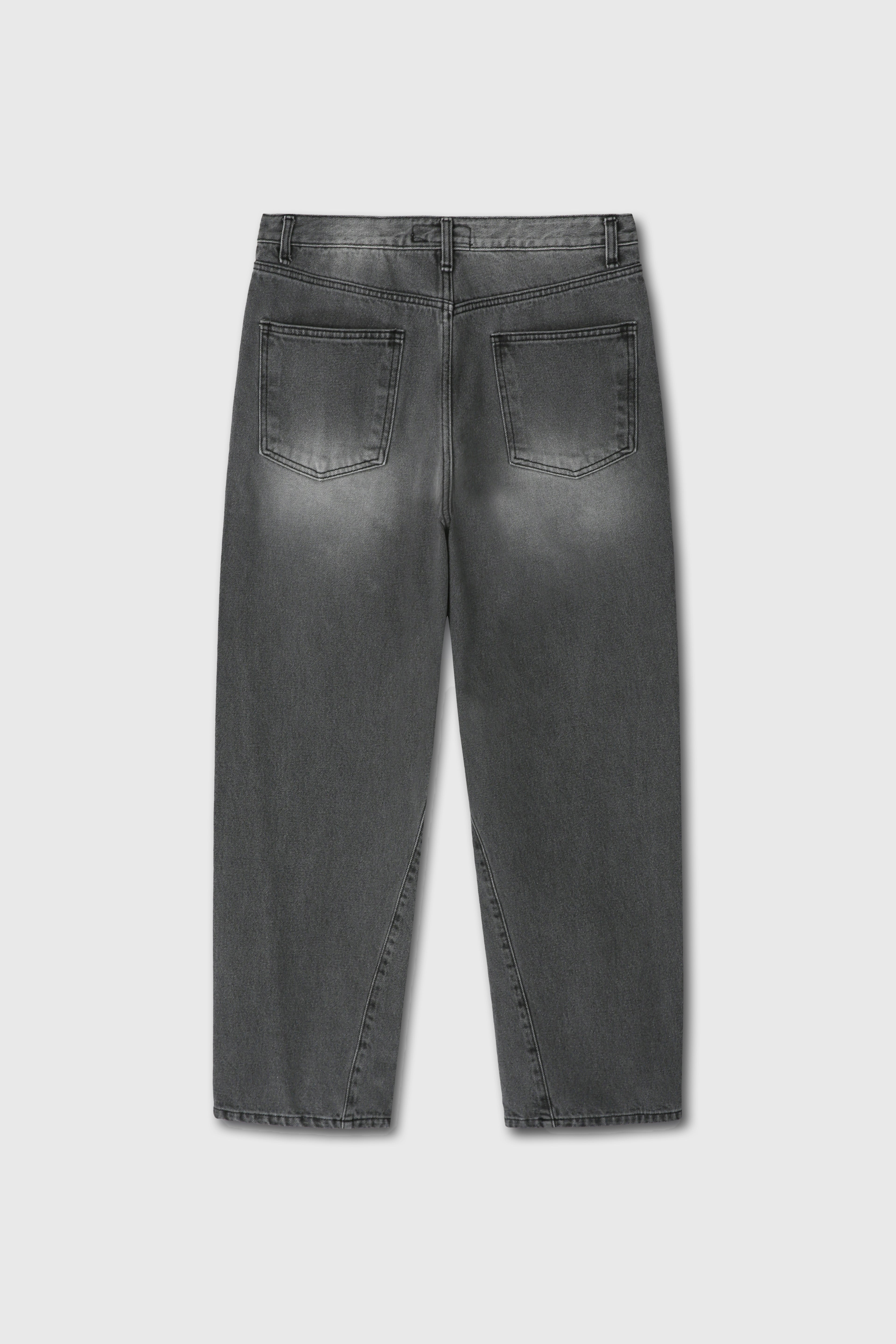 Twist-Cut Denim Jeans_ Washed Grey