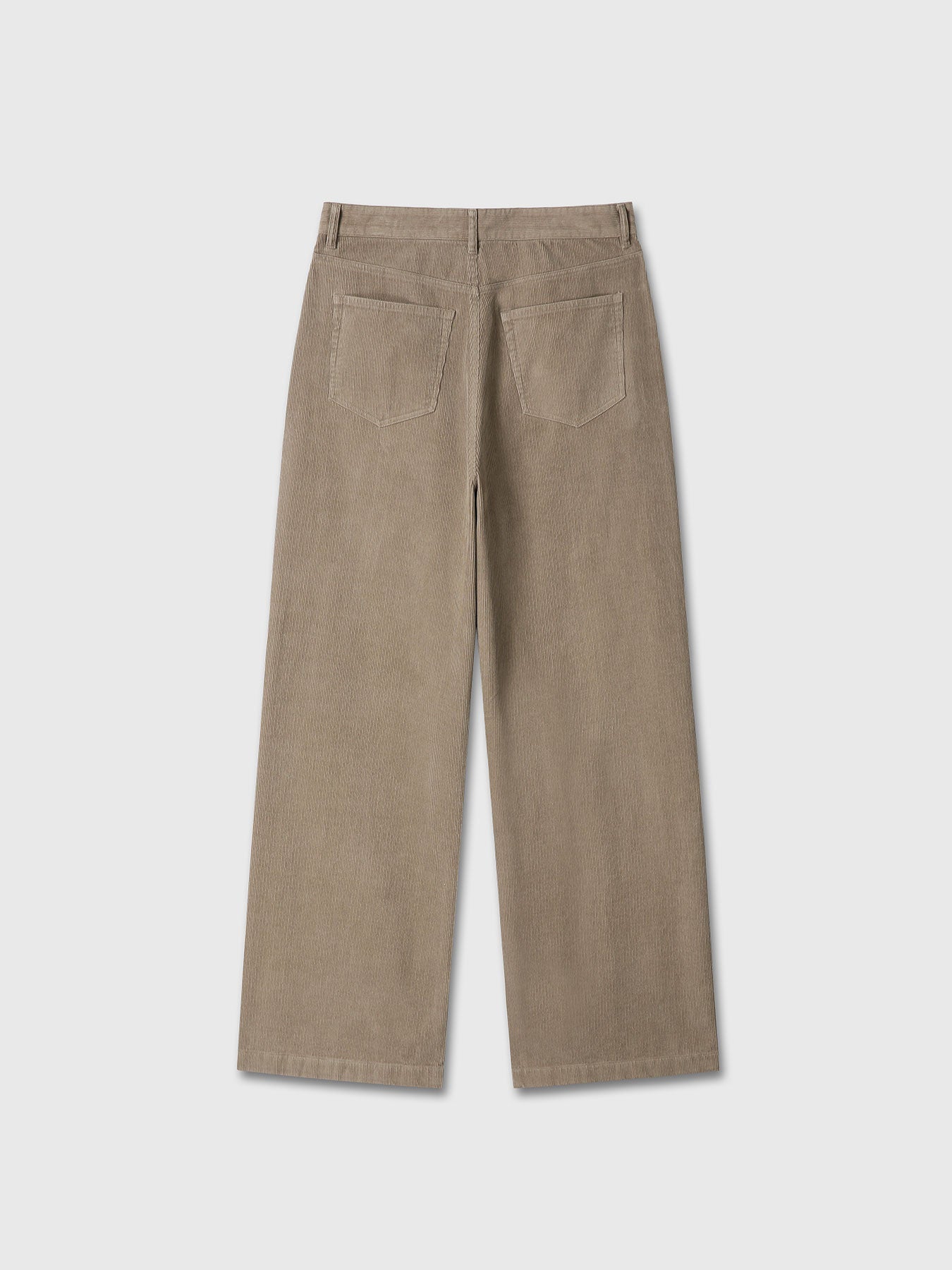WASHED CORDUROY WIDE-LEG PANTS_ BEIGE