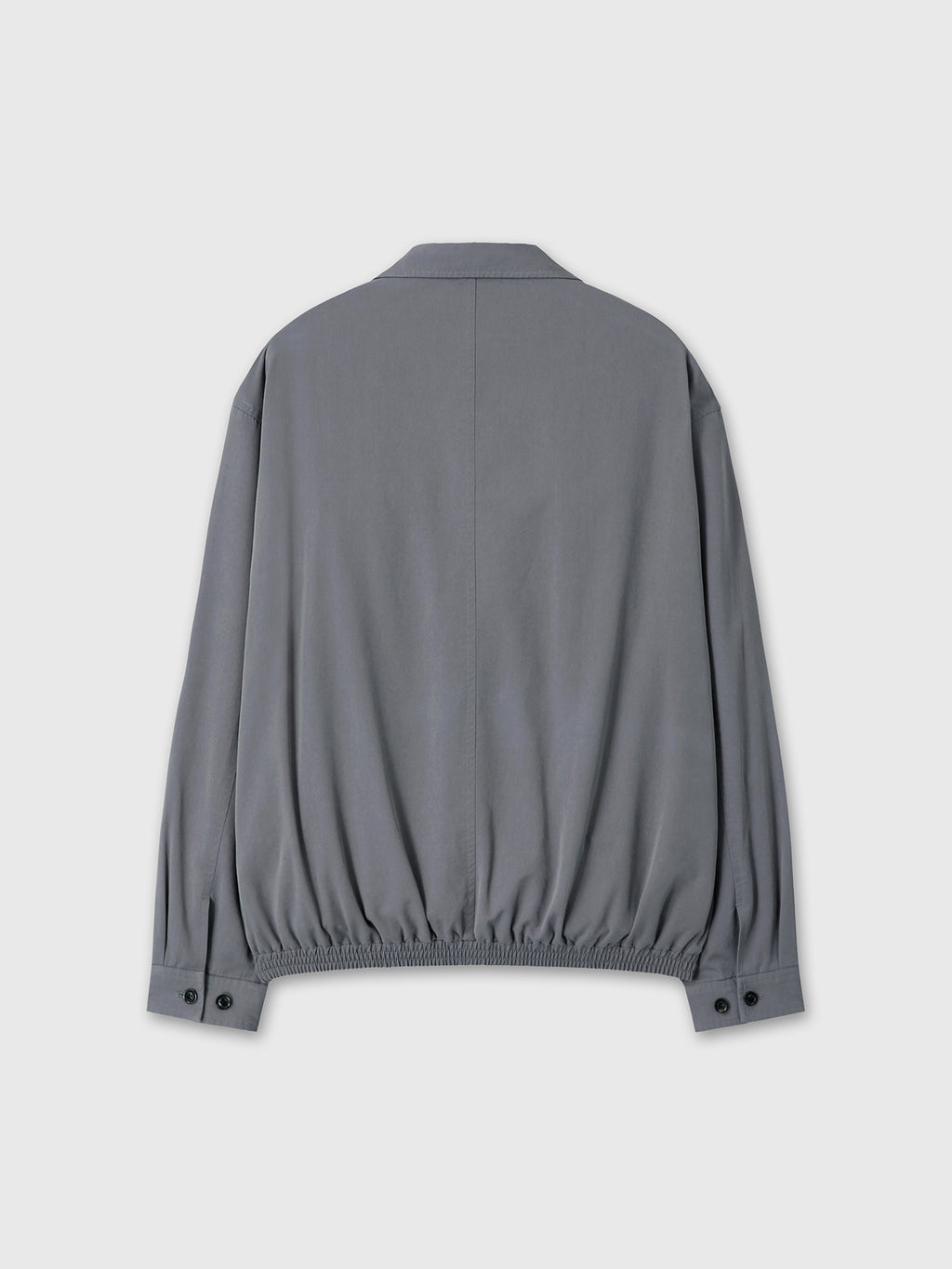 WASHED COTTON LYOCELL BLOUSON JACKET_ FADED CARBON