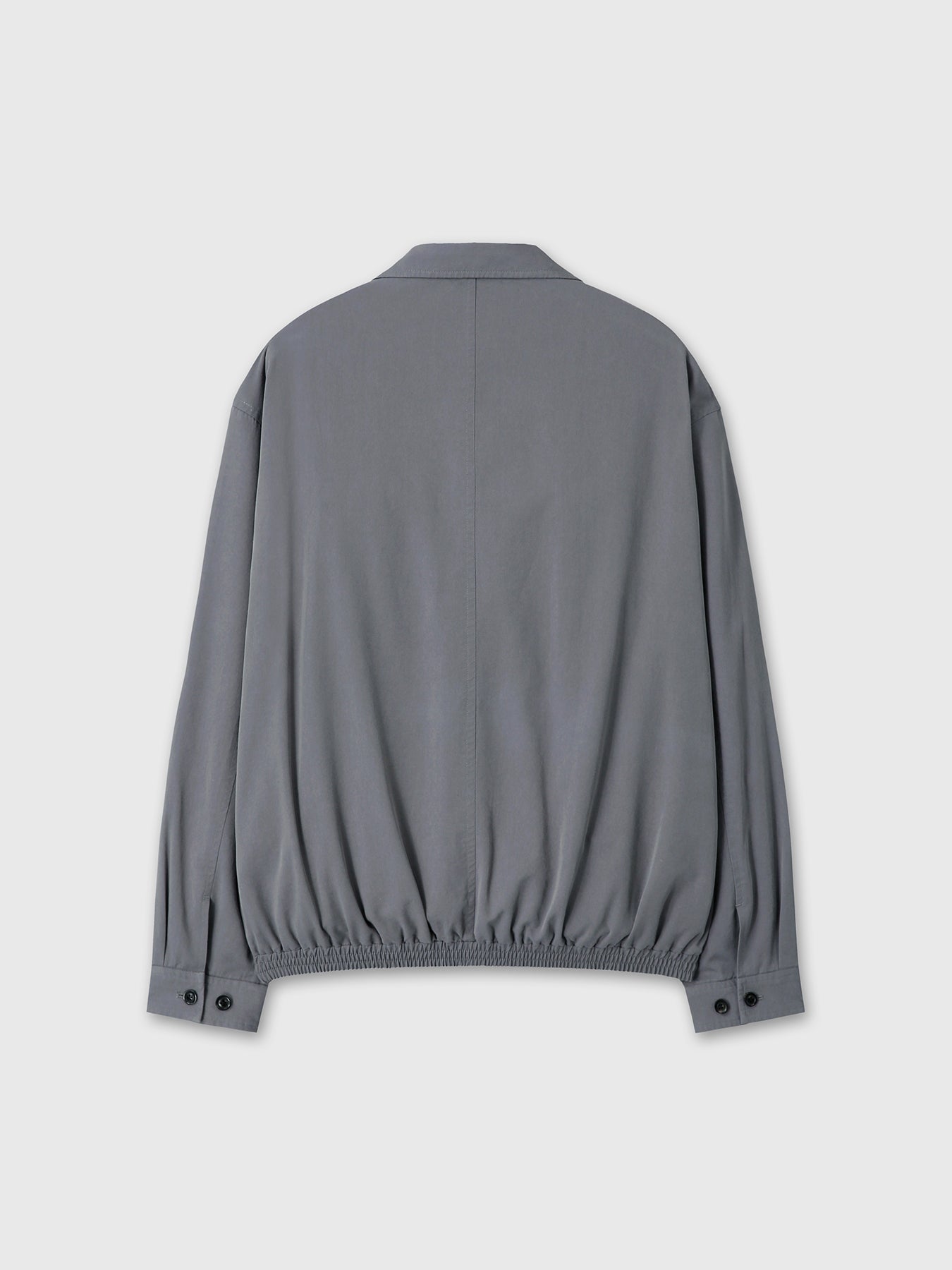 WASHED COTTON LYOCELL BLOUSON JACKET_ FADED CARBON
