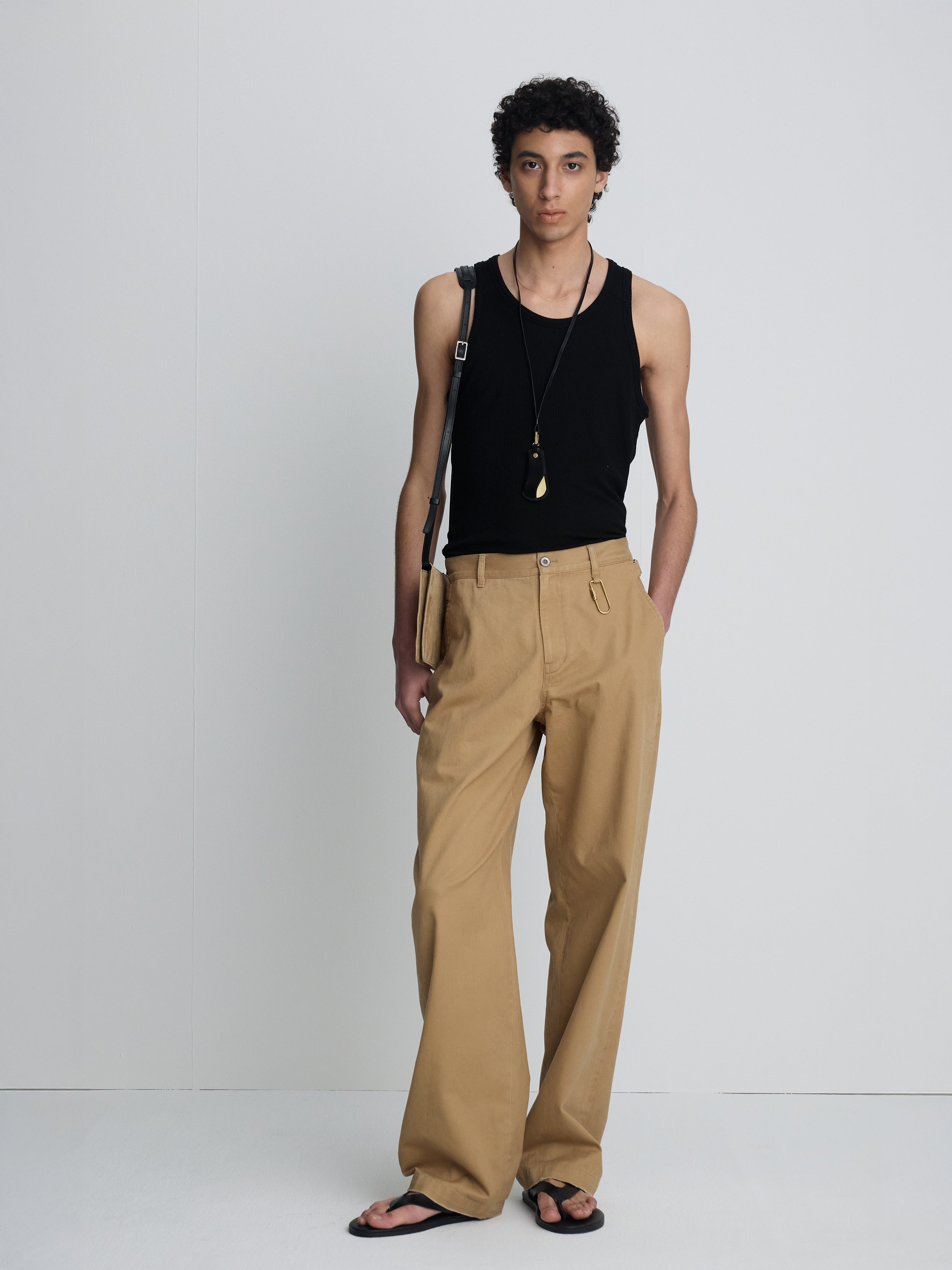 SILK LYOCELL RIB TANK TOP (JAPANESE FABRIC)_ BLACK