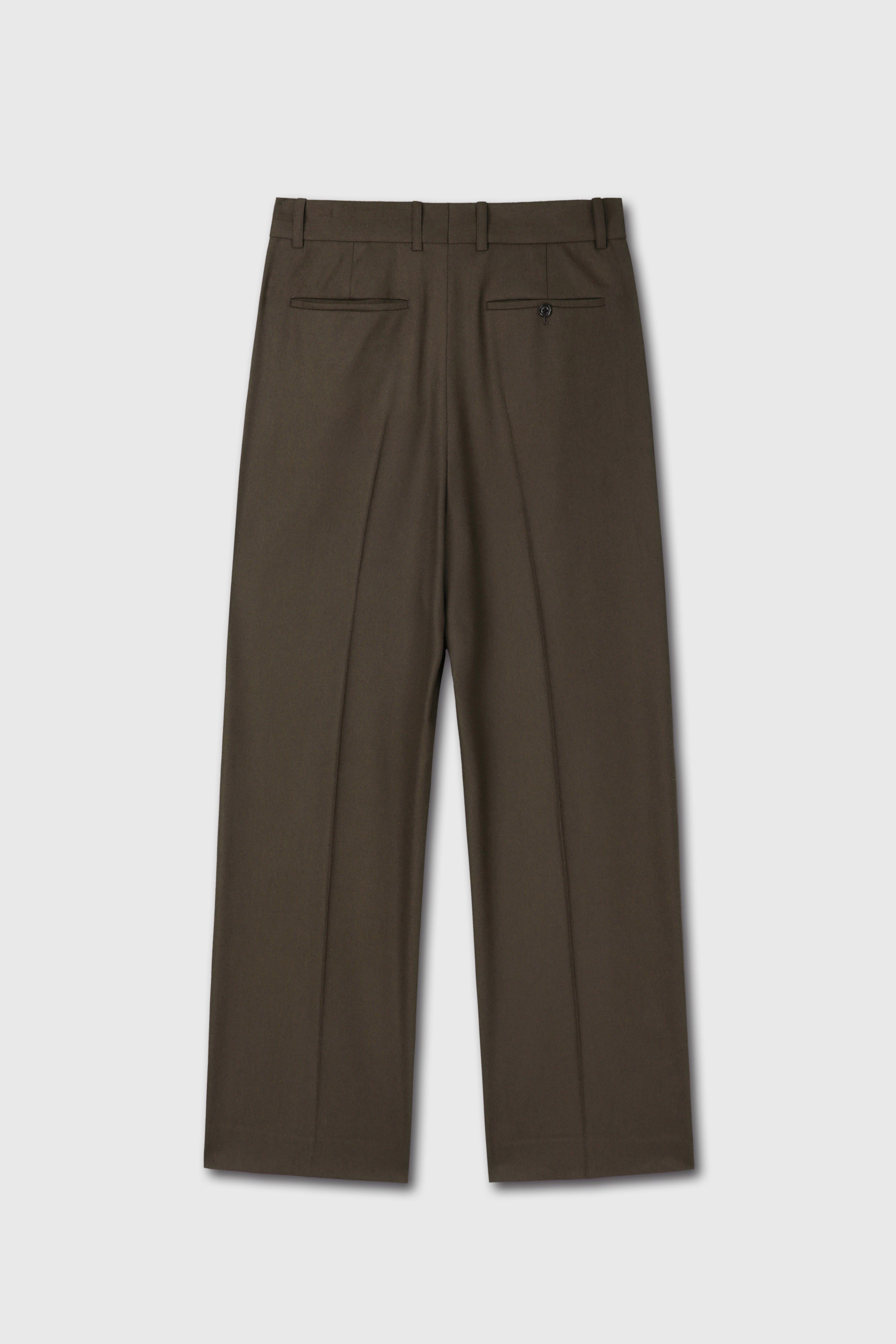 Wool and Cashmere Wide-leg Trousers_ Taupe Brown