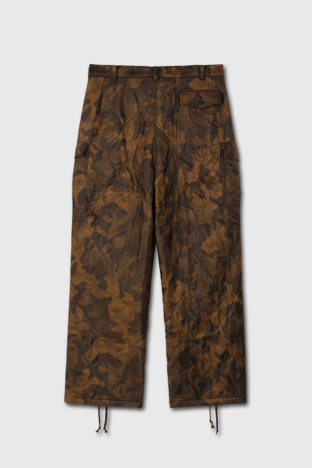 Utility Puffed Quilting Cargo Pants_ Woodland Camo