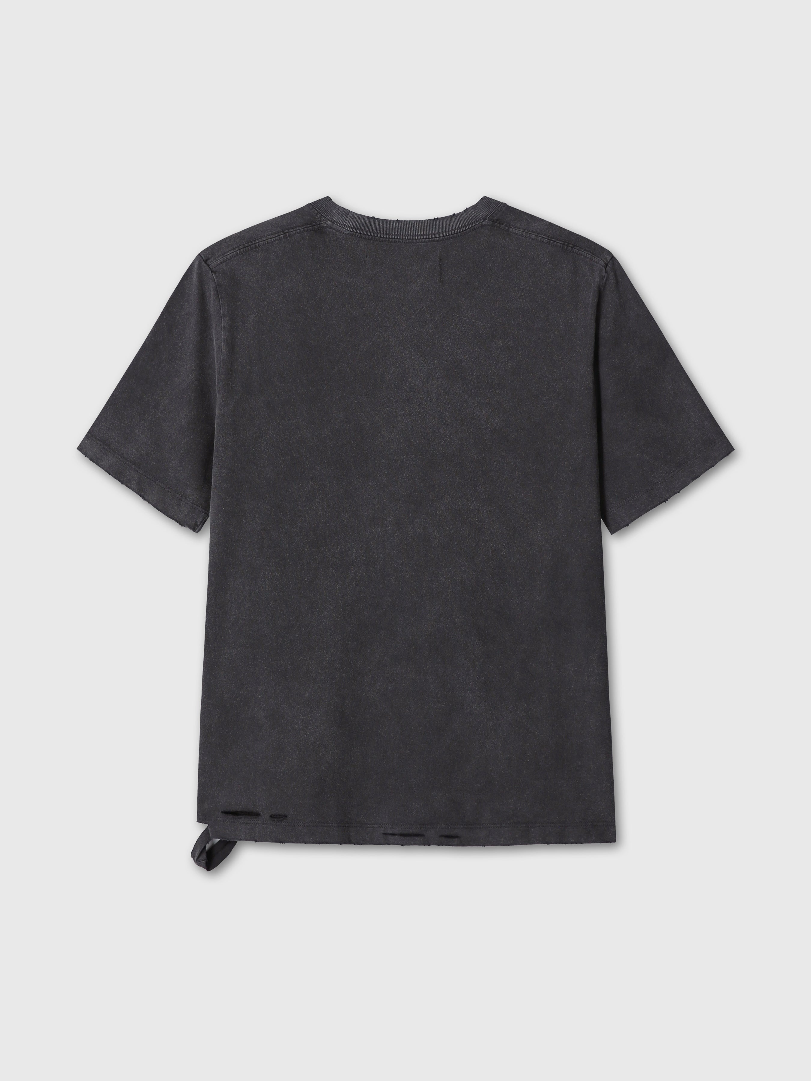 (W) GARMENT DYED VINTAGE COTTON T-SHIRT_ FADED BLACK