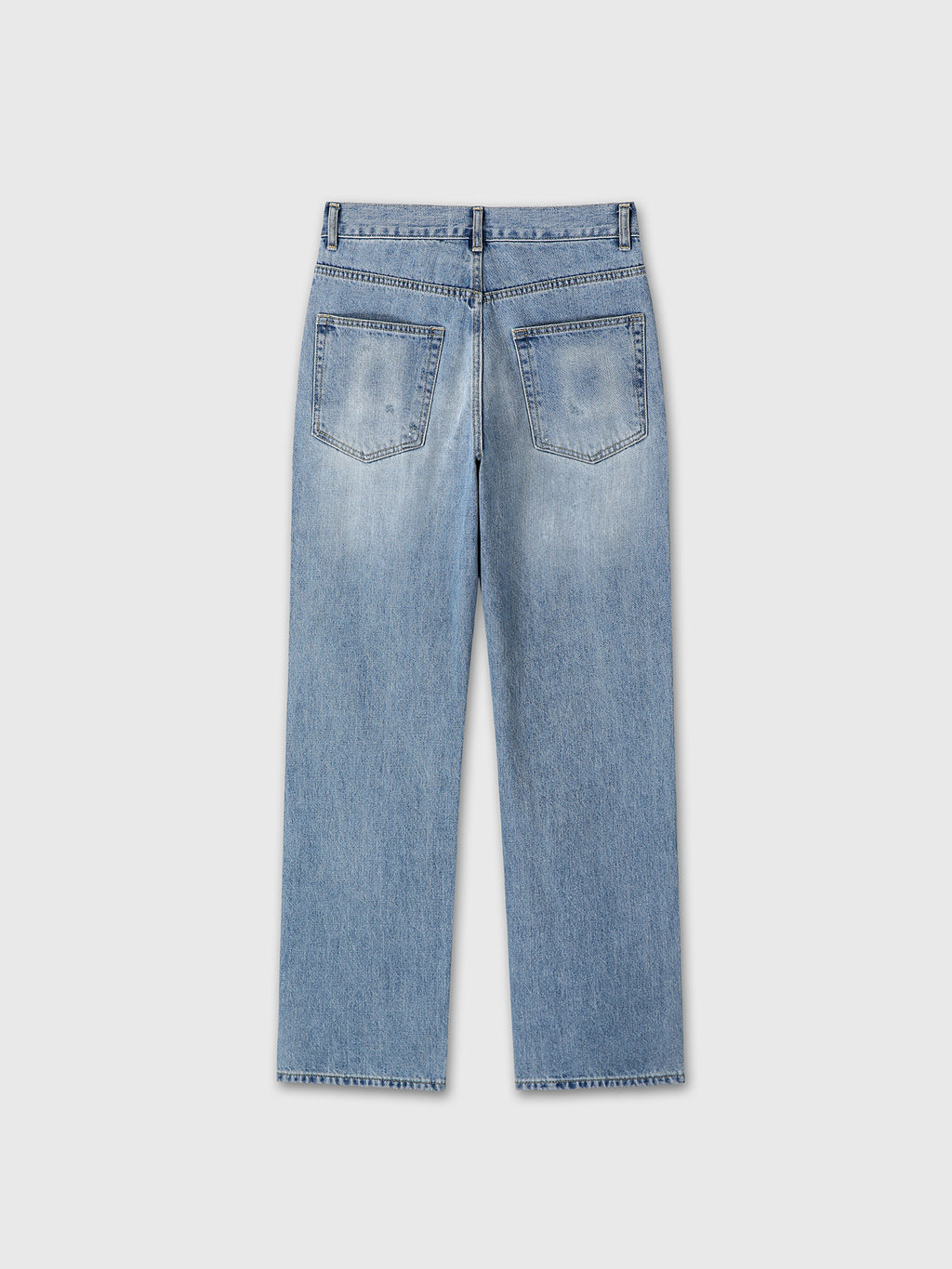 SLIM STRAIGHT DENIM JEANS_ LIGHT BLUE