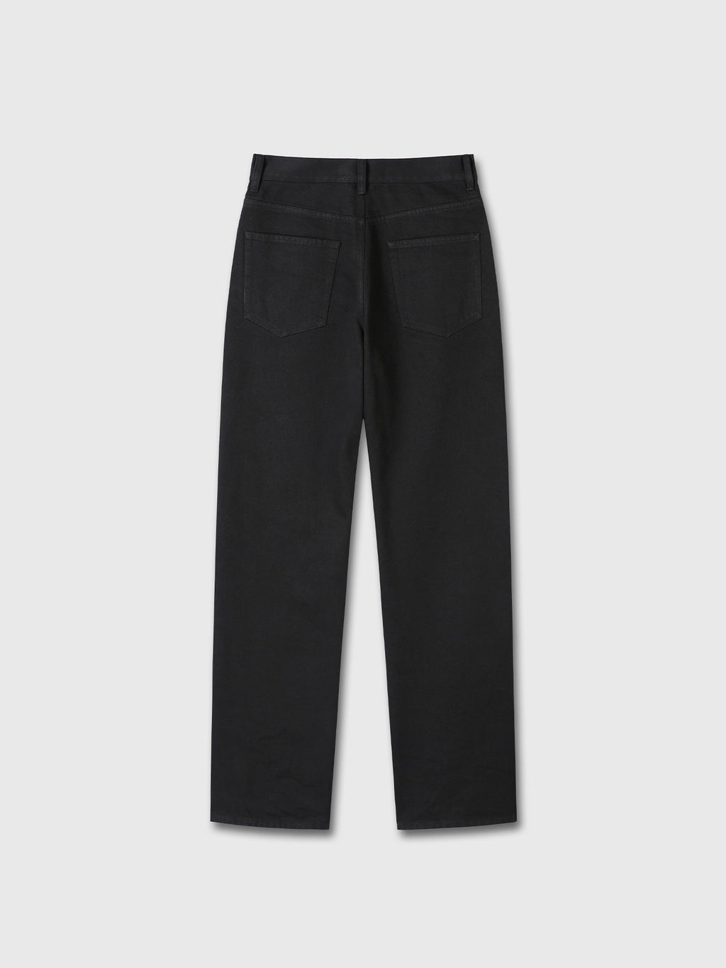 (W) TWISTED SEAM STRAIGHT-LEG DENIM JEANS_ BLACK