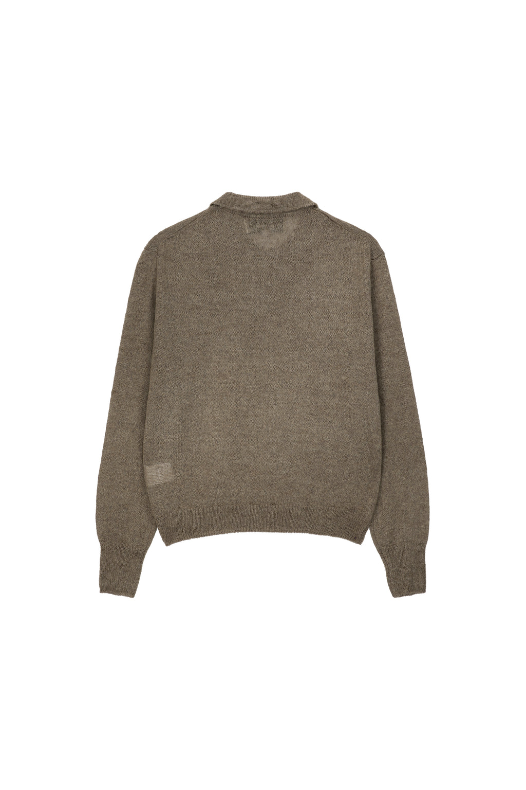 Italian Fabric Brushed Mohair Polo knit_ Mocha Brown