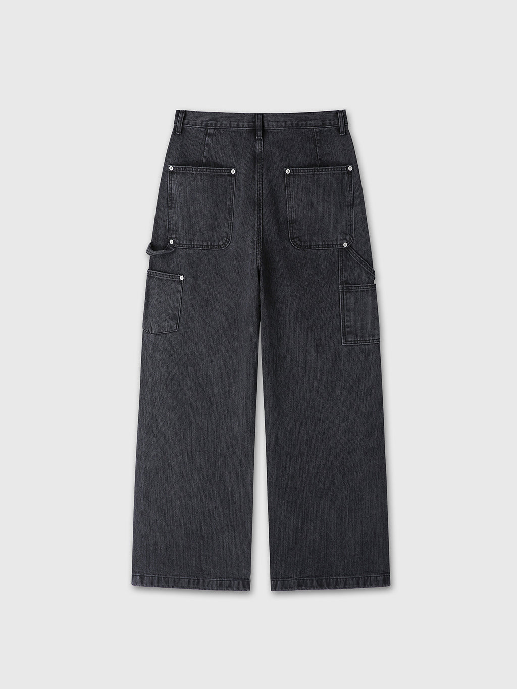 CORD TWILL DENIM WORK PANTS_ FADED BLACK