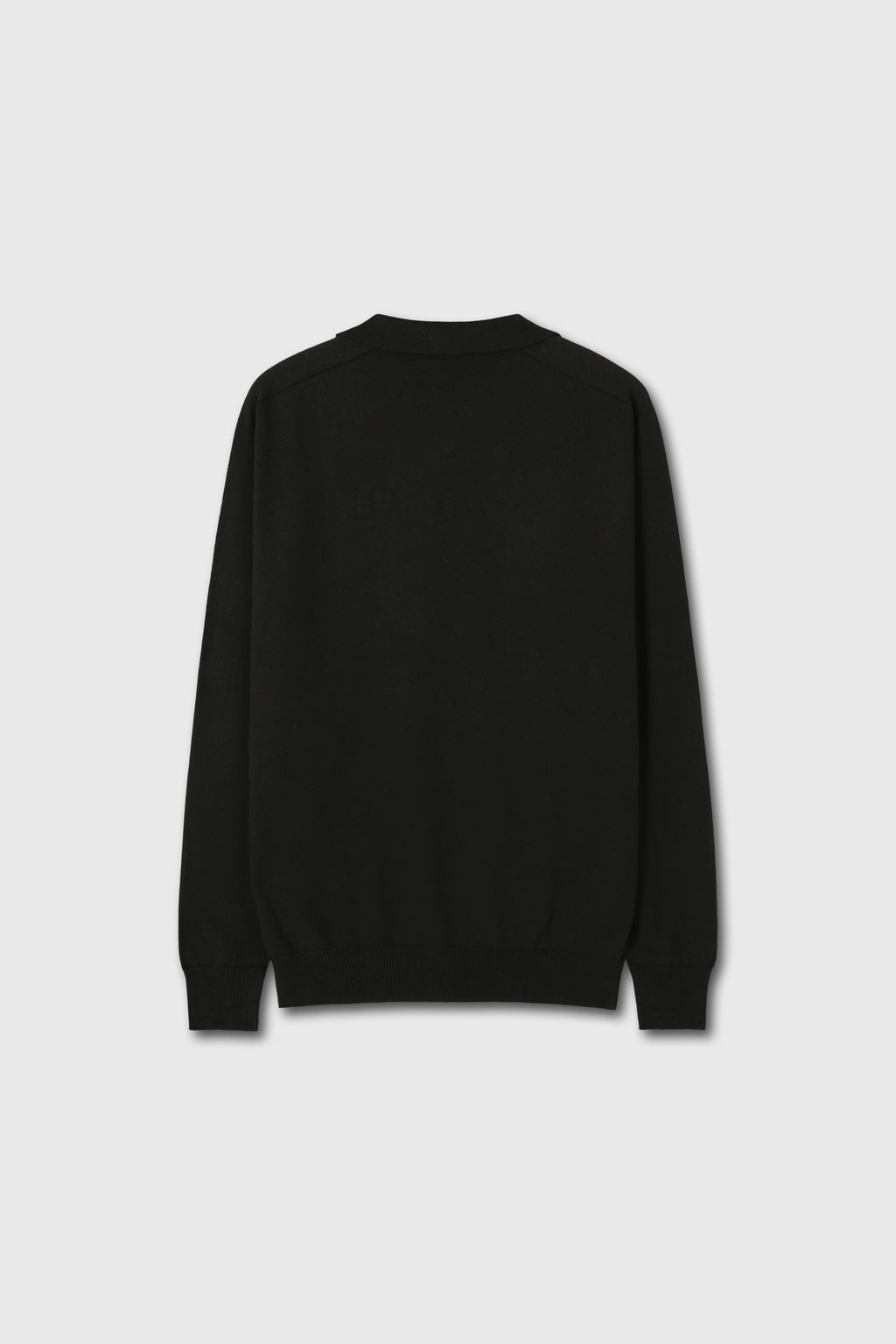 High Count Whole Garment Saddle Neck Knit_ Black