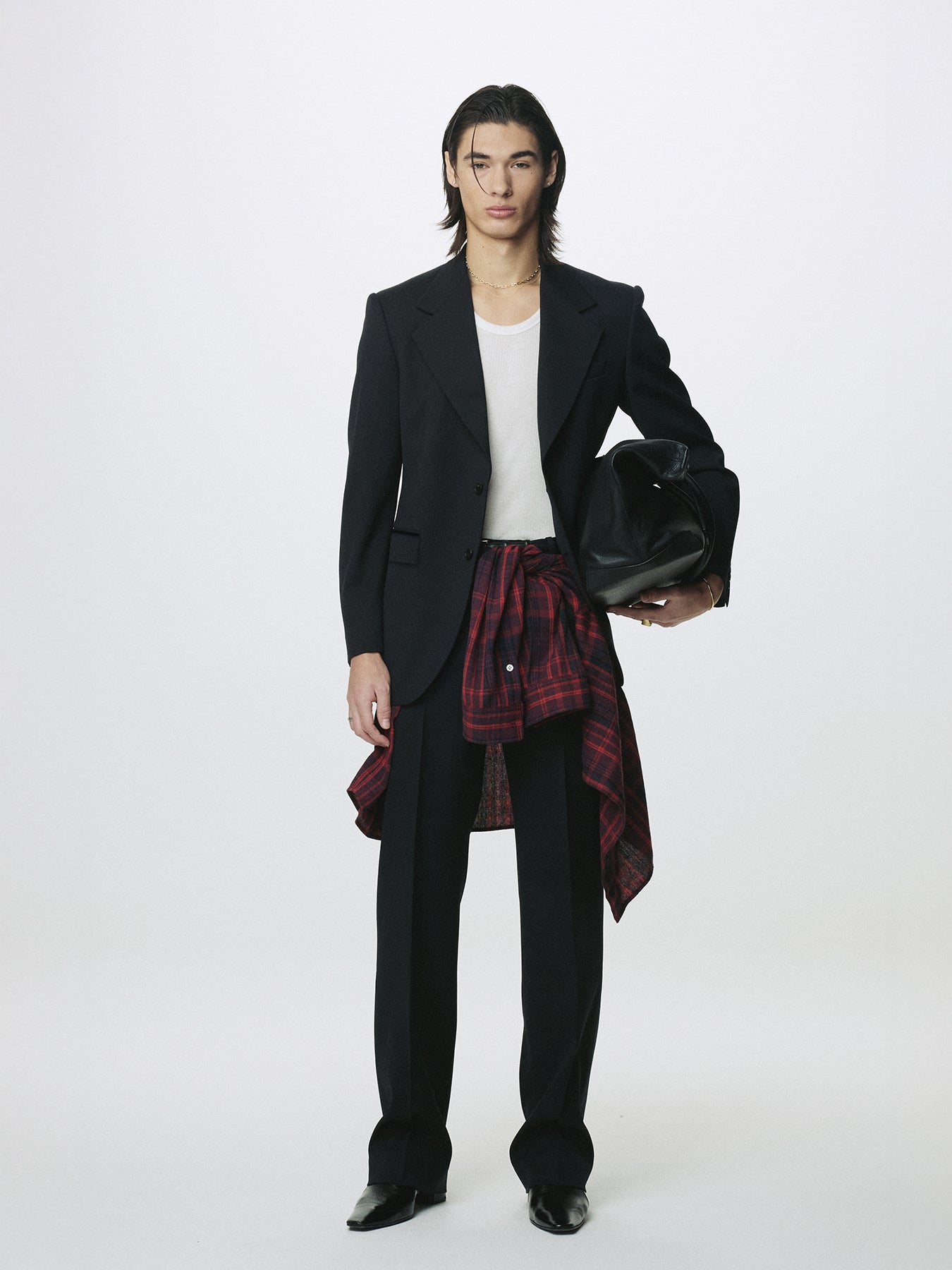 WOOL SINGLE-BREASTED TAILORED JACKET_ MIDNIGHT