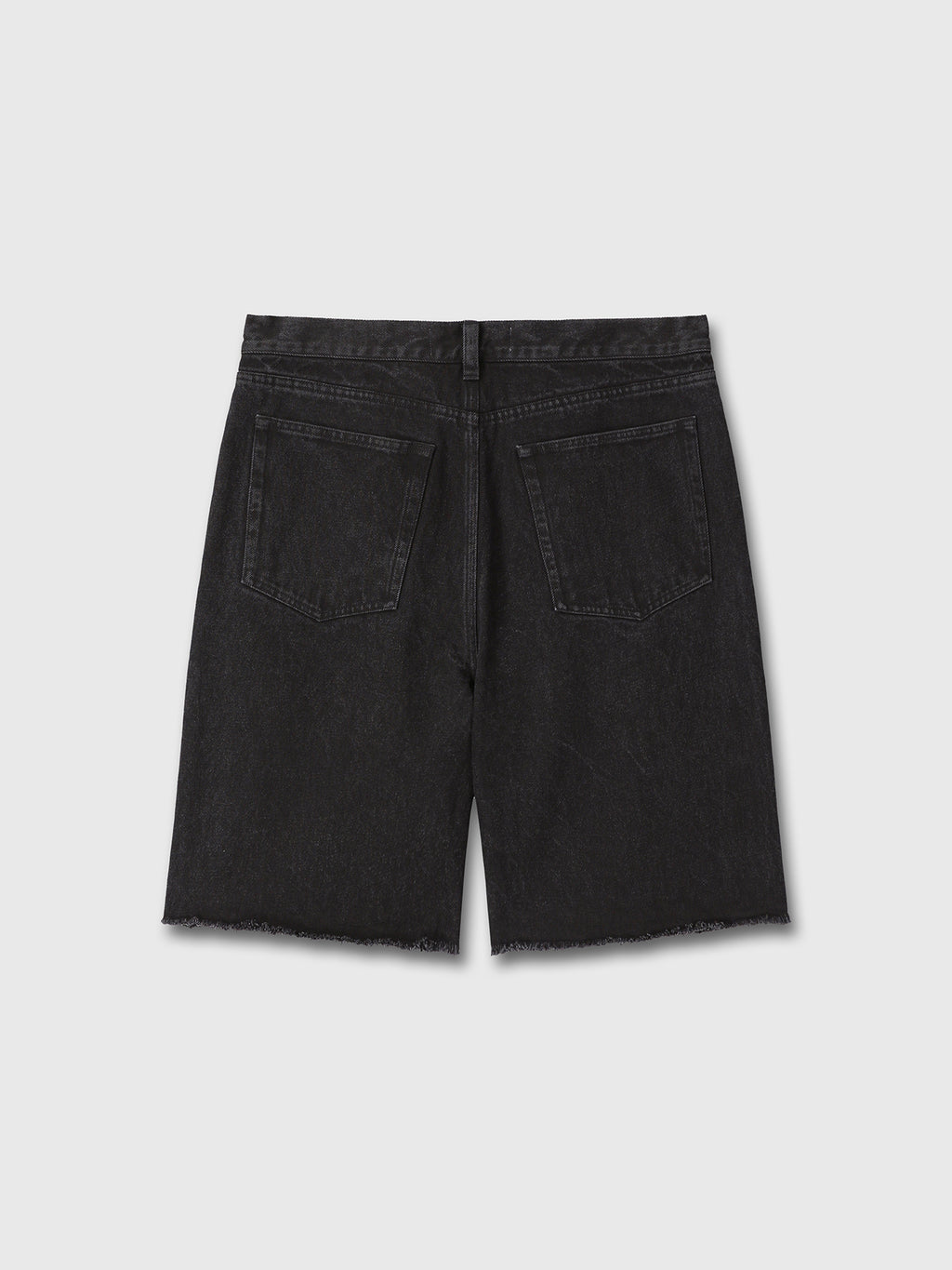 RAW-HEM OVERDYE CORDUROY SHORTS_ CARBON PIGMENT