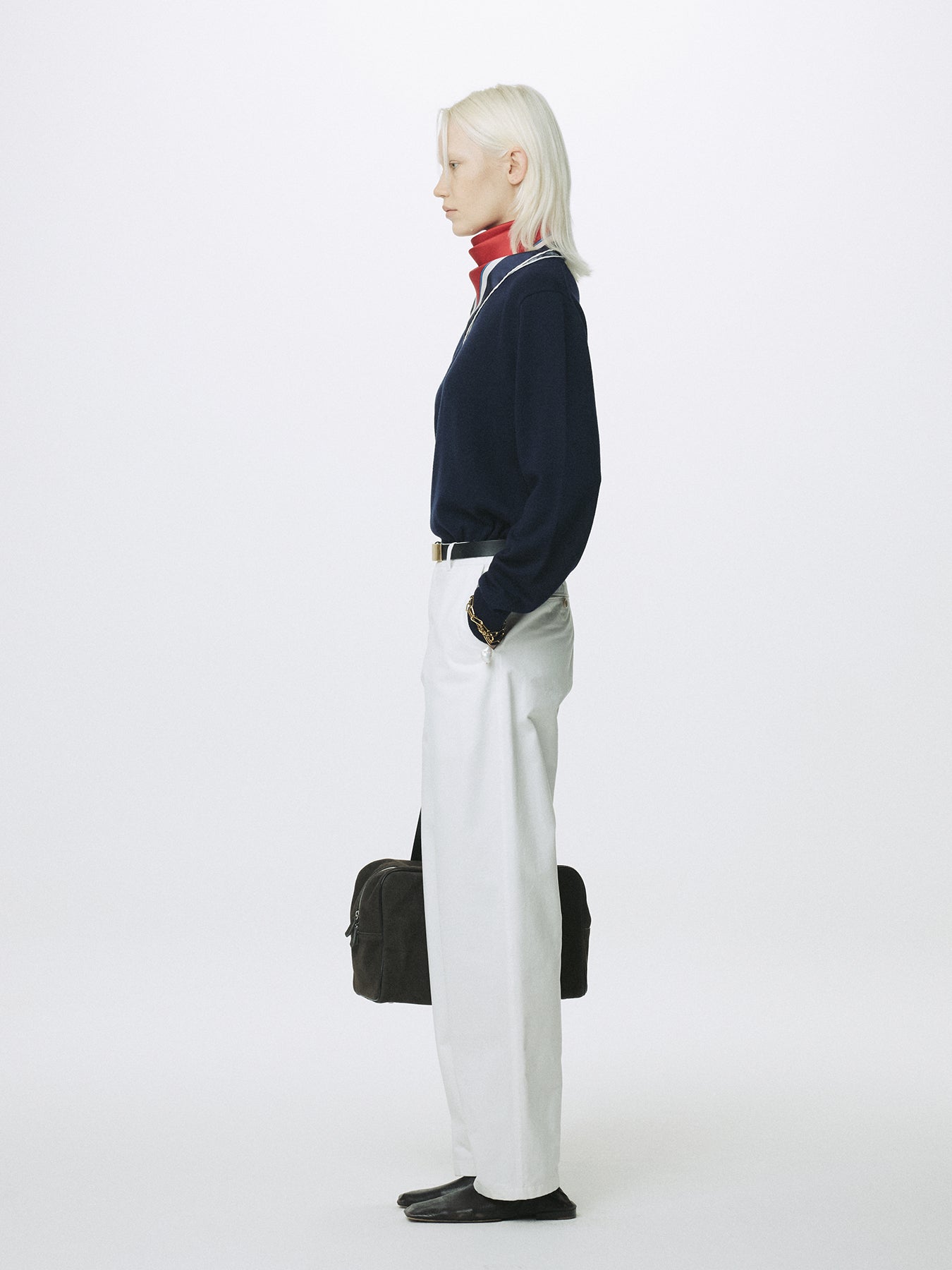 (W) CURVED COTTON CHINO PANTS_ WHITE