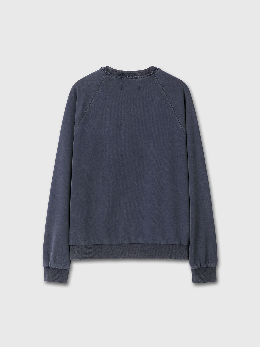 GARMENT DYED ZIP SWEATSHIRT_ FADED NAVY