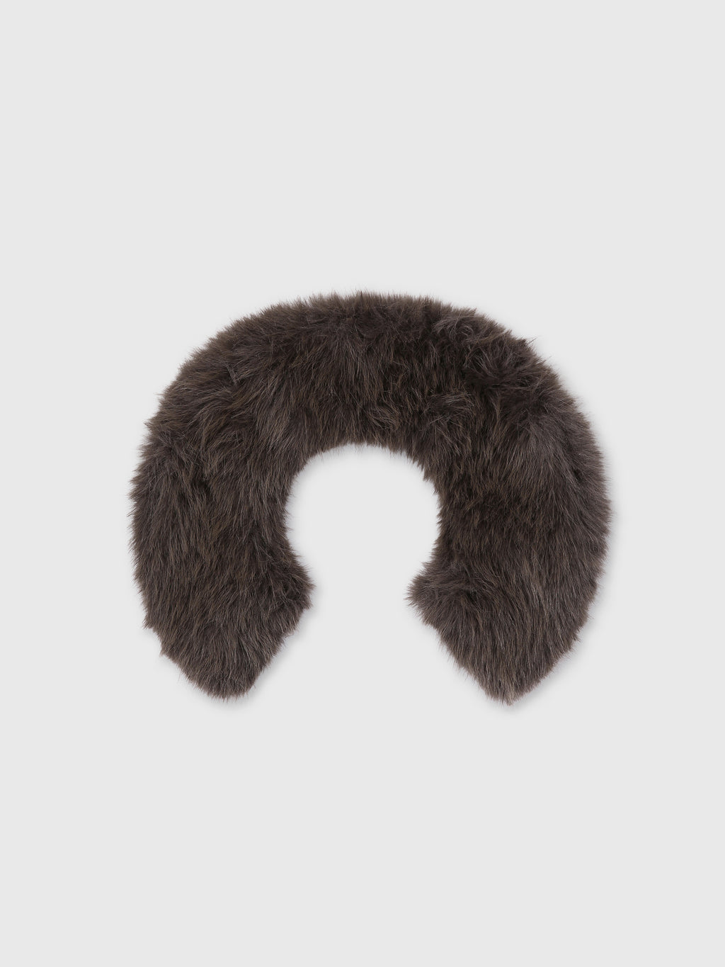 (W) FAUX FUR MUFFLER_ BROWN